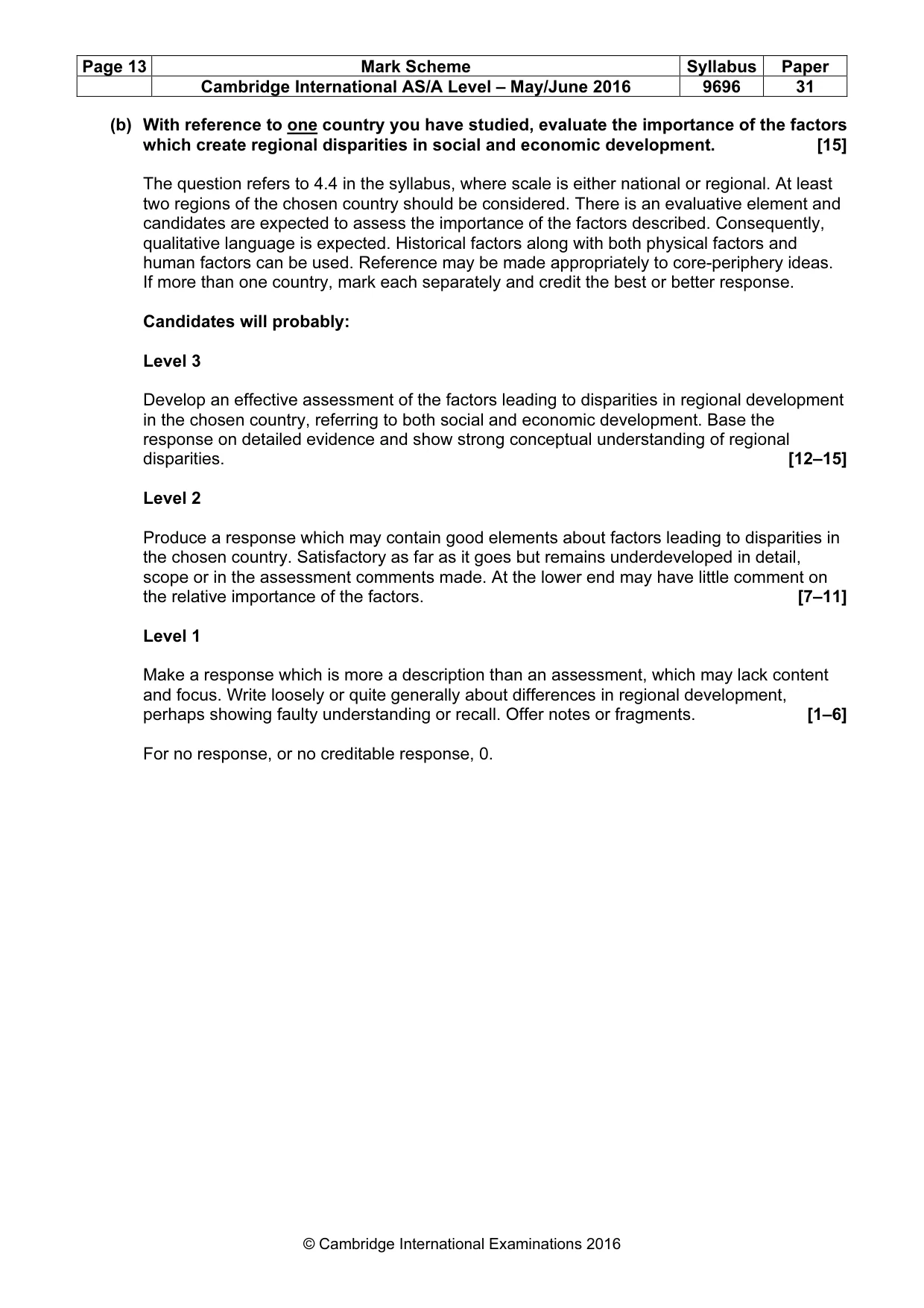 Mark scheme, page 13 of 13