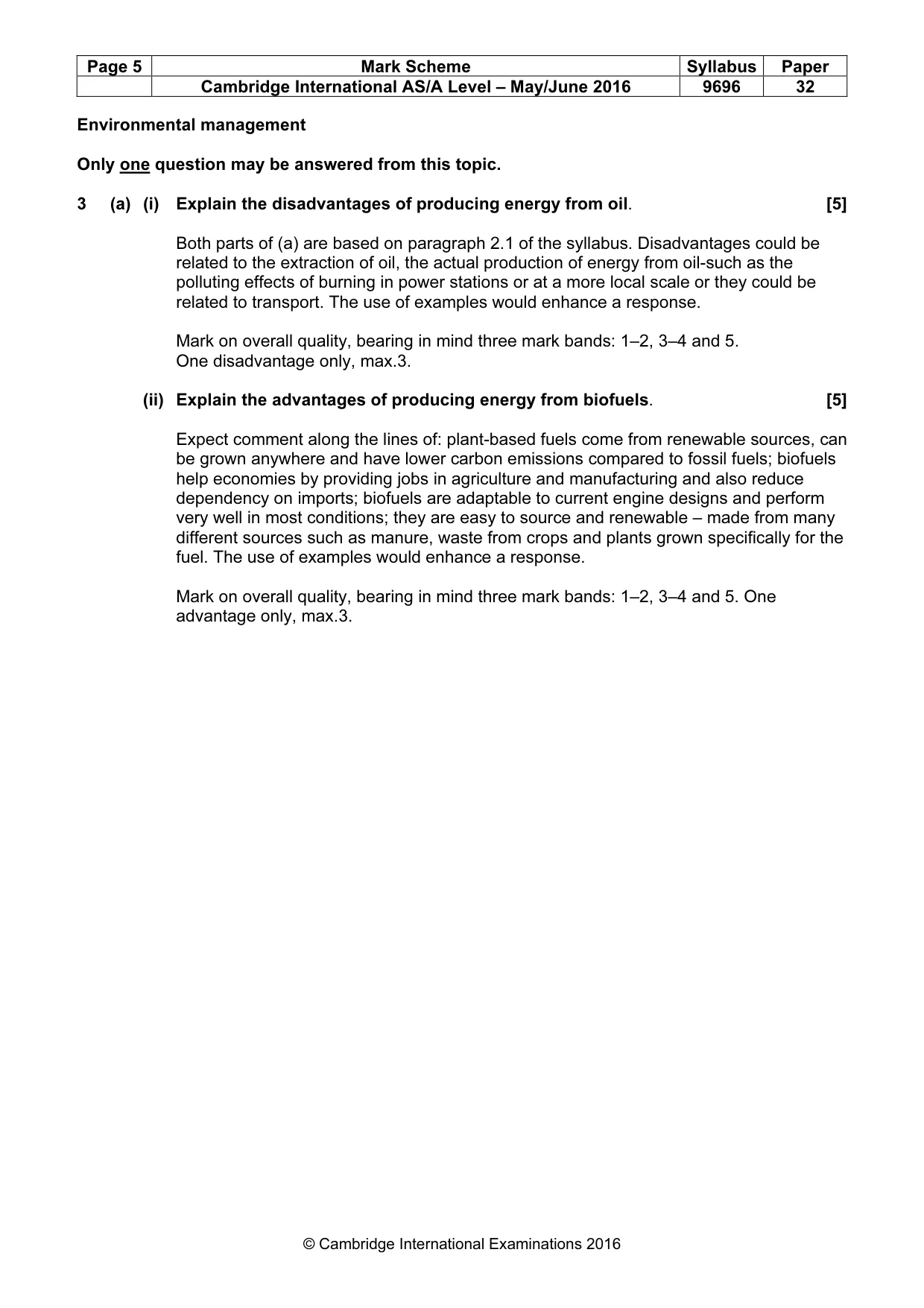 Mark scheme, page 5 of 16