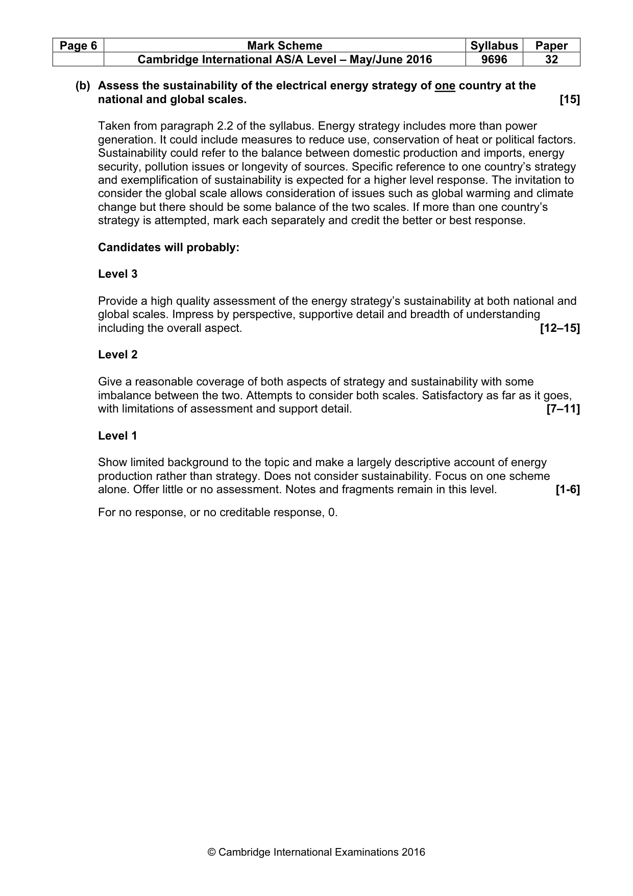 Mark scheme, page 6 of 16
