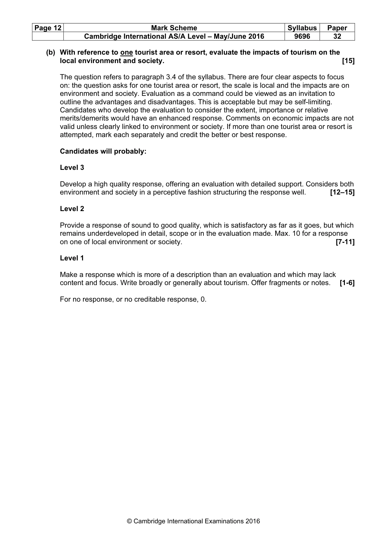Mark scheme, page 12 of 16