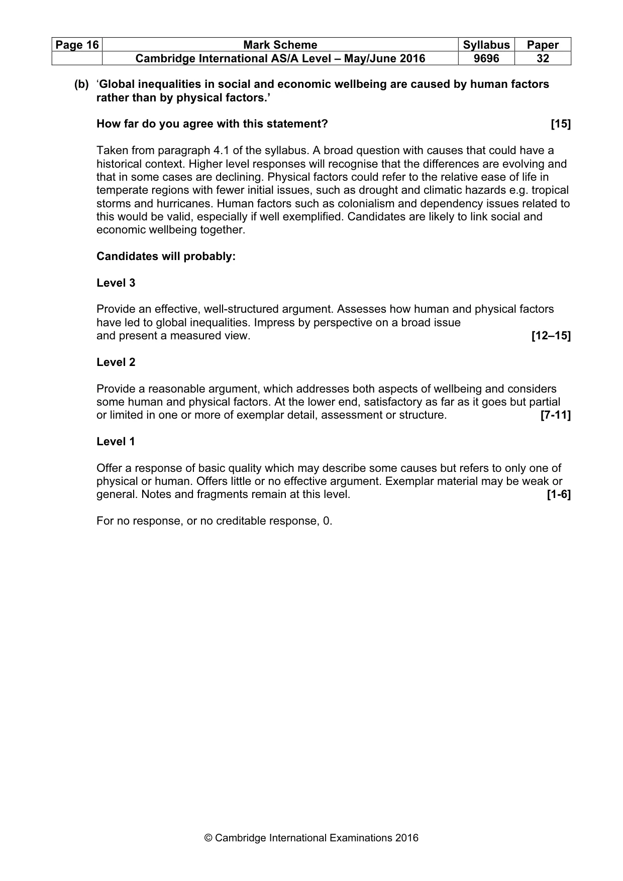 Mark scheme, page 16 of 16