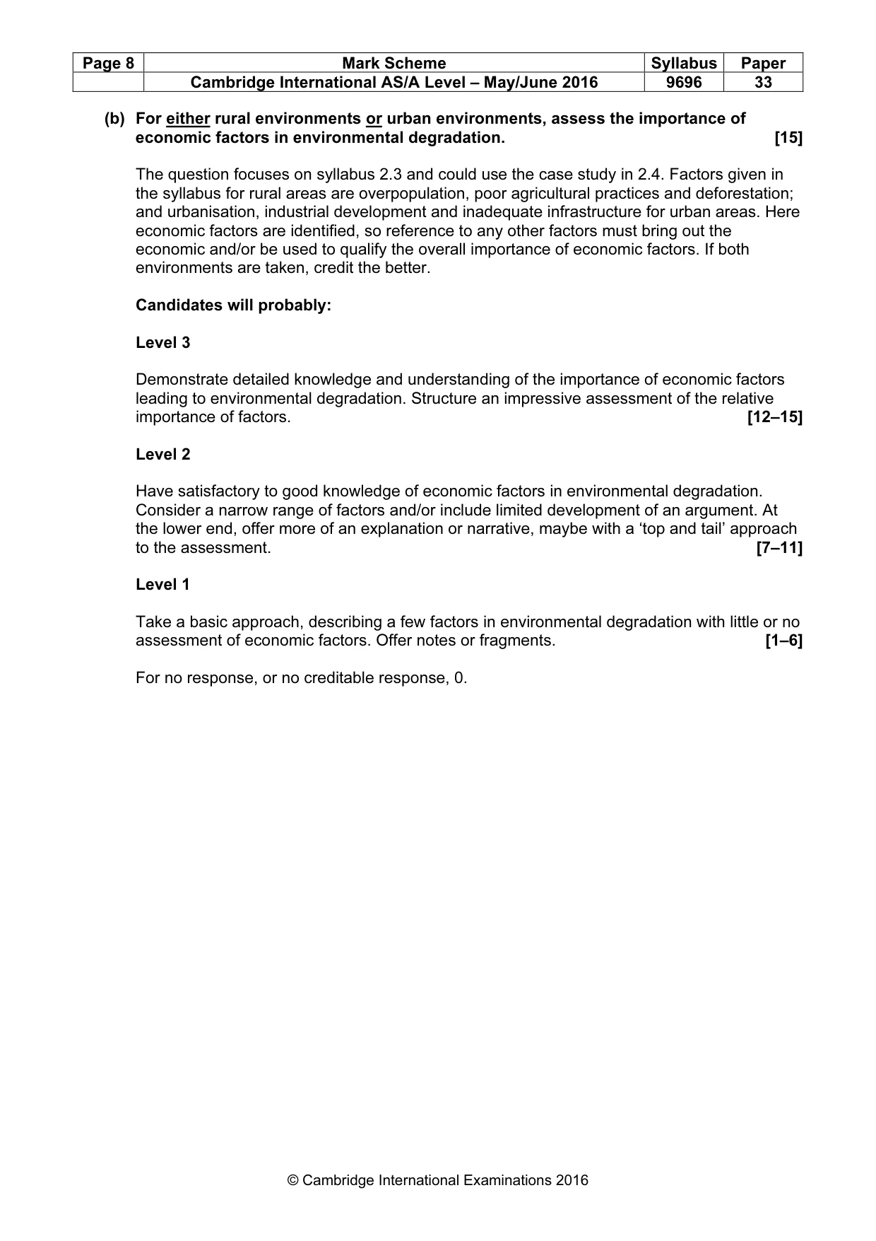 Mark scheme, page 8 of 14