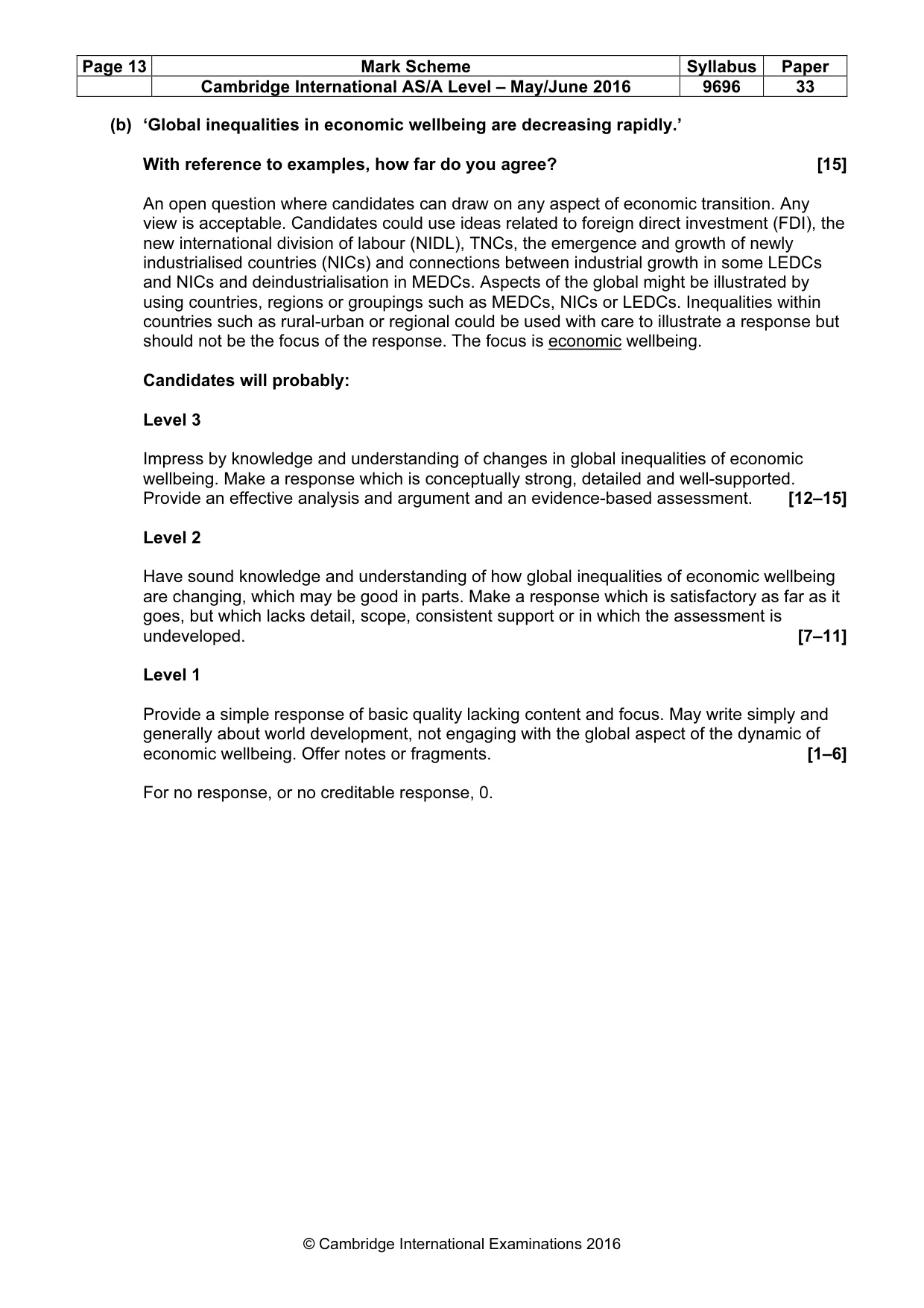 Mark scheme, page 13 of 14