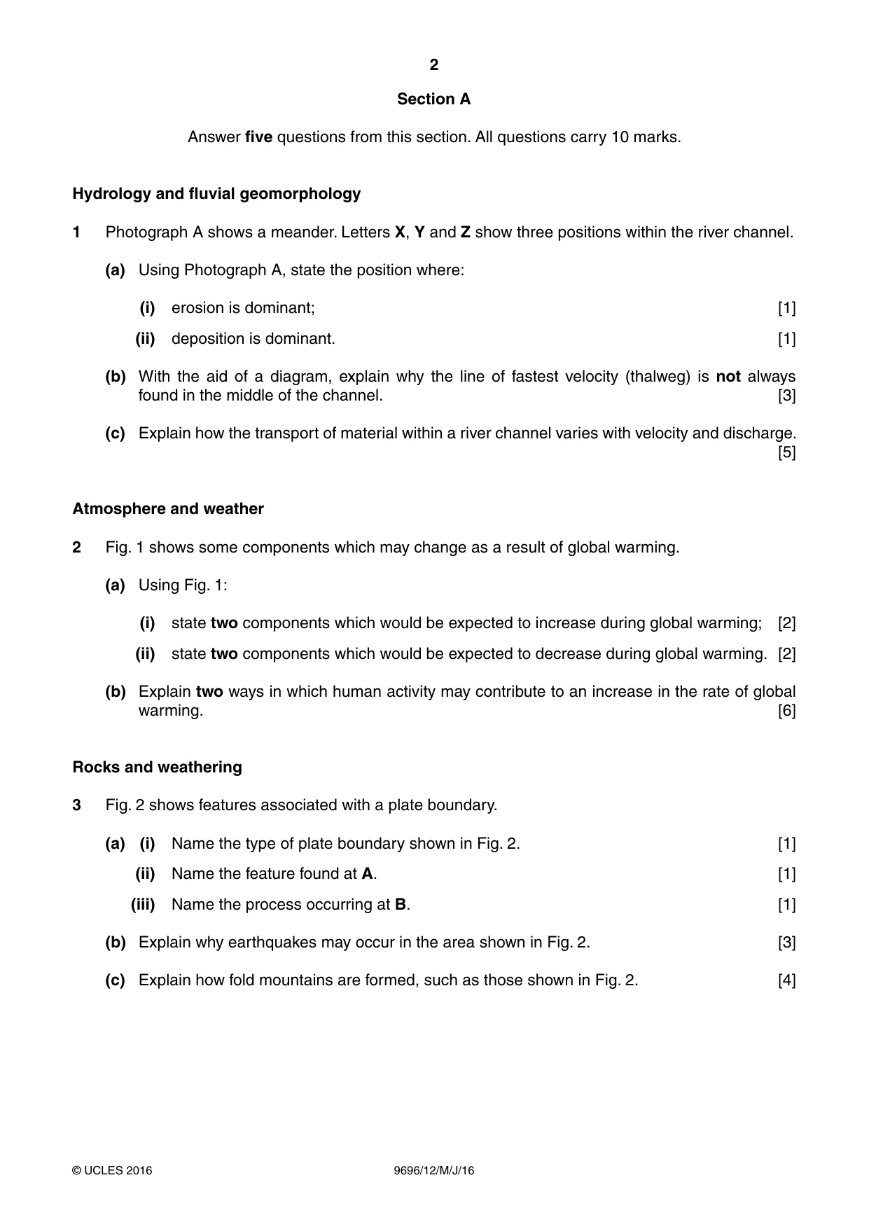 Cambridge A Level Geography 9696 2016 May/June Paper 1 · Variant 2 question paper, page 2 of 8