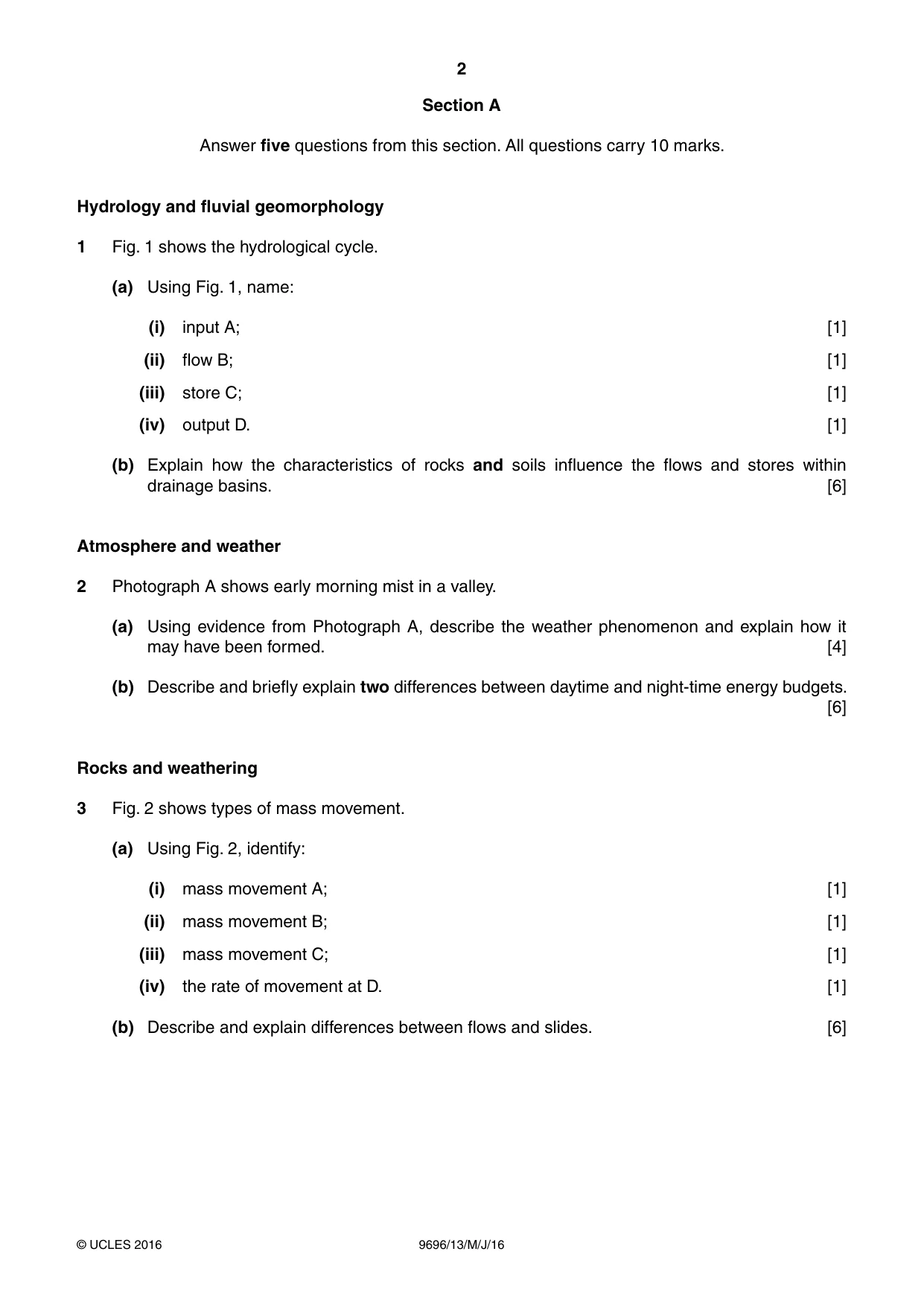 Cambridge A Level Geography 9696 2016 May/June Paper 1 · Variant 3 question paper, page 2 of 8