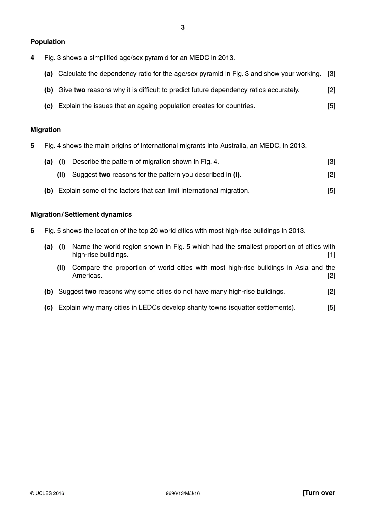 Cambridge A Level Geography 9696 2016 May/June Paper 1 · Variant 3 question paper, page 3 of 8