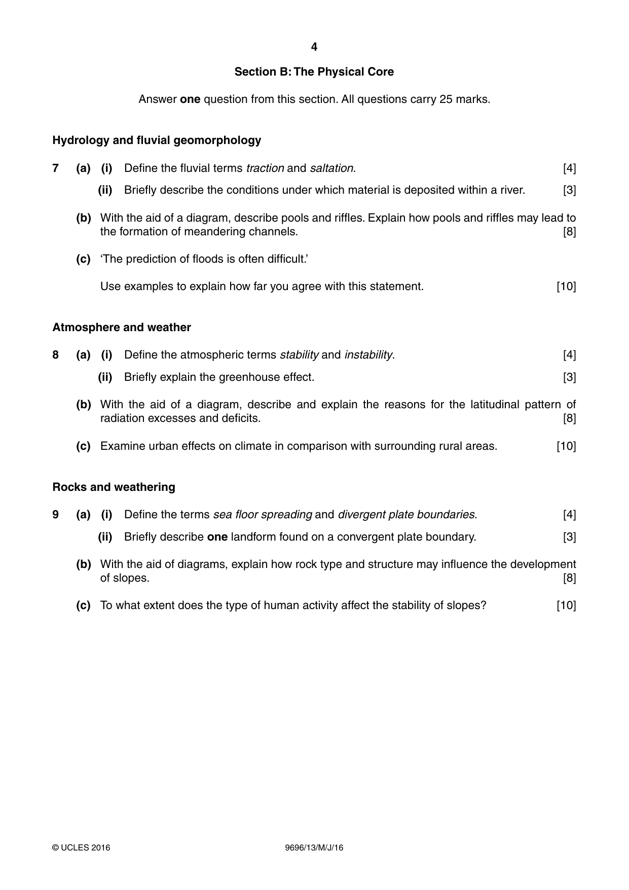 Cambridge A Level Geography 9696 2016 May/June Paper 1 · Variant 3 question paper, page 4 of 8