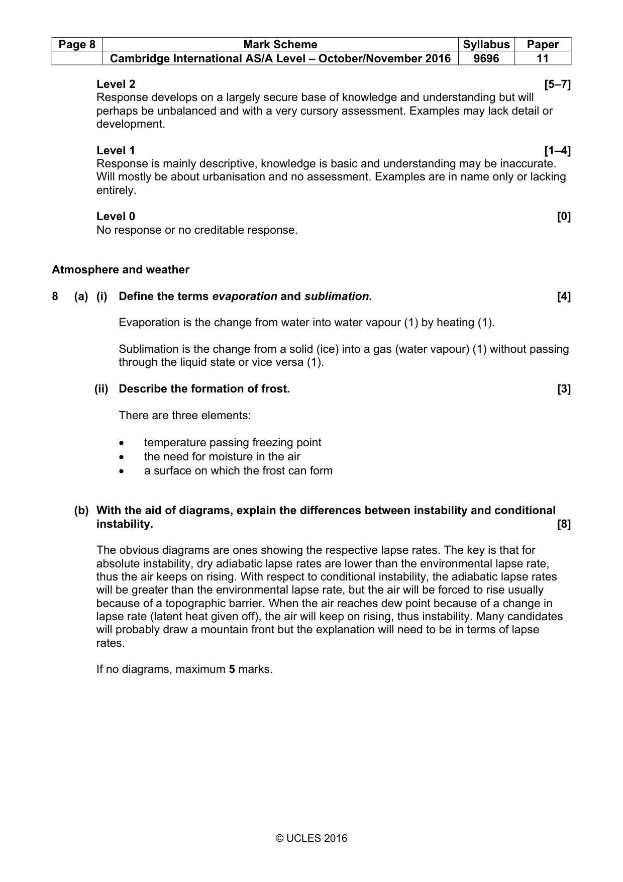 Mark scheme, page 8 of 15
