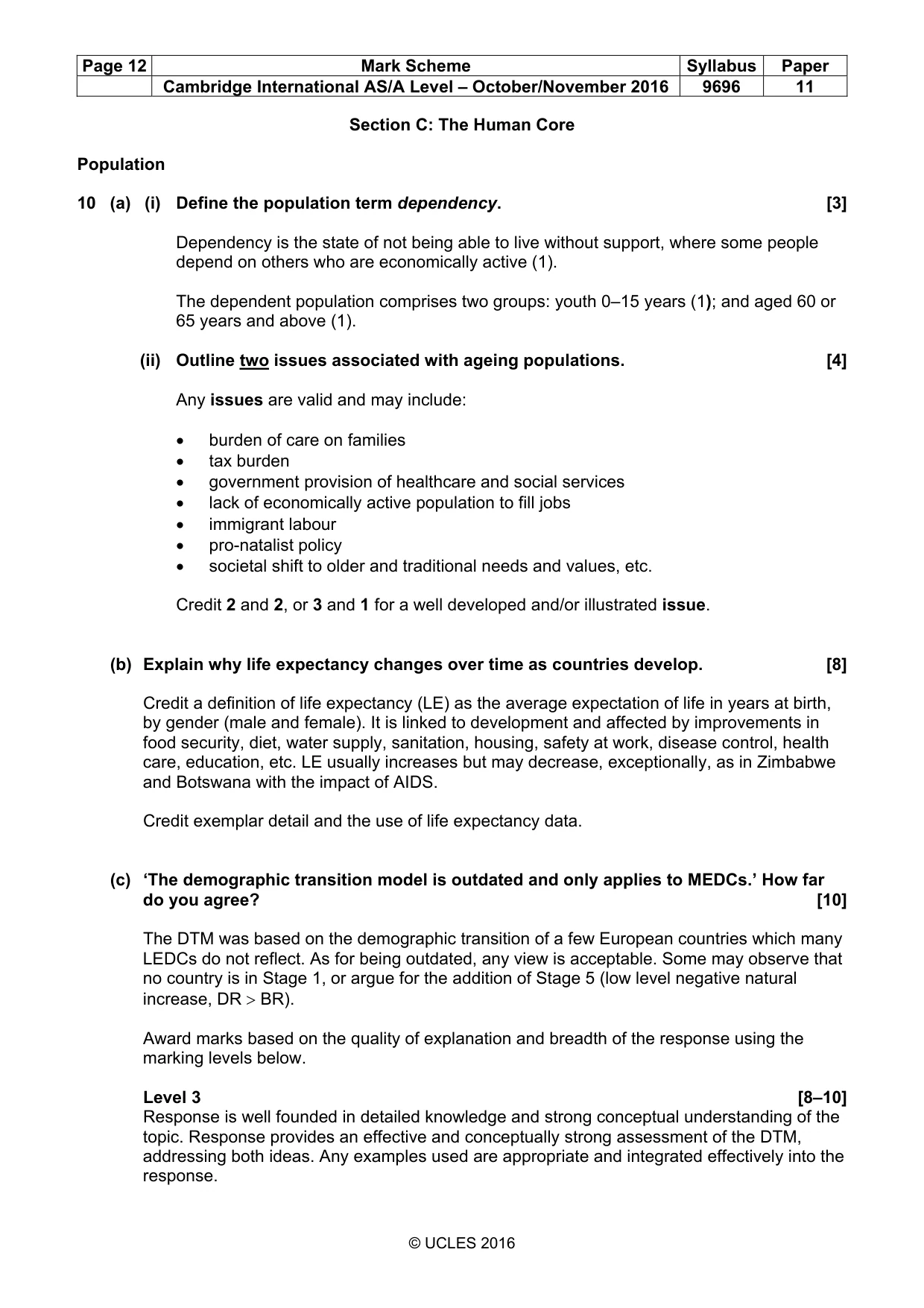 Mark scheme, page 12 of 15