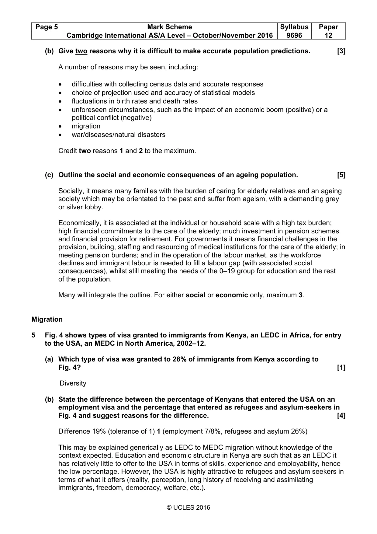 Mark scheme, page 5 of 16