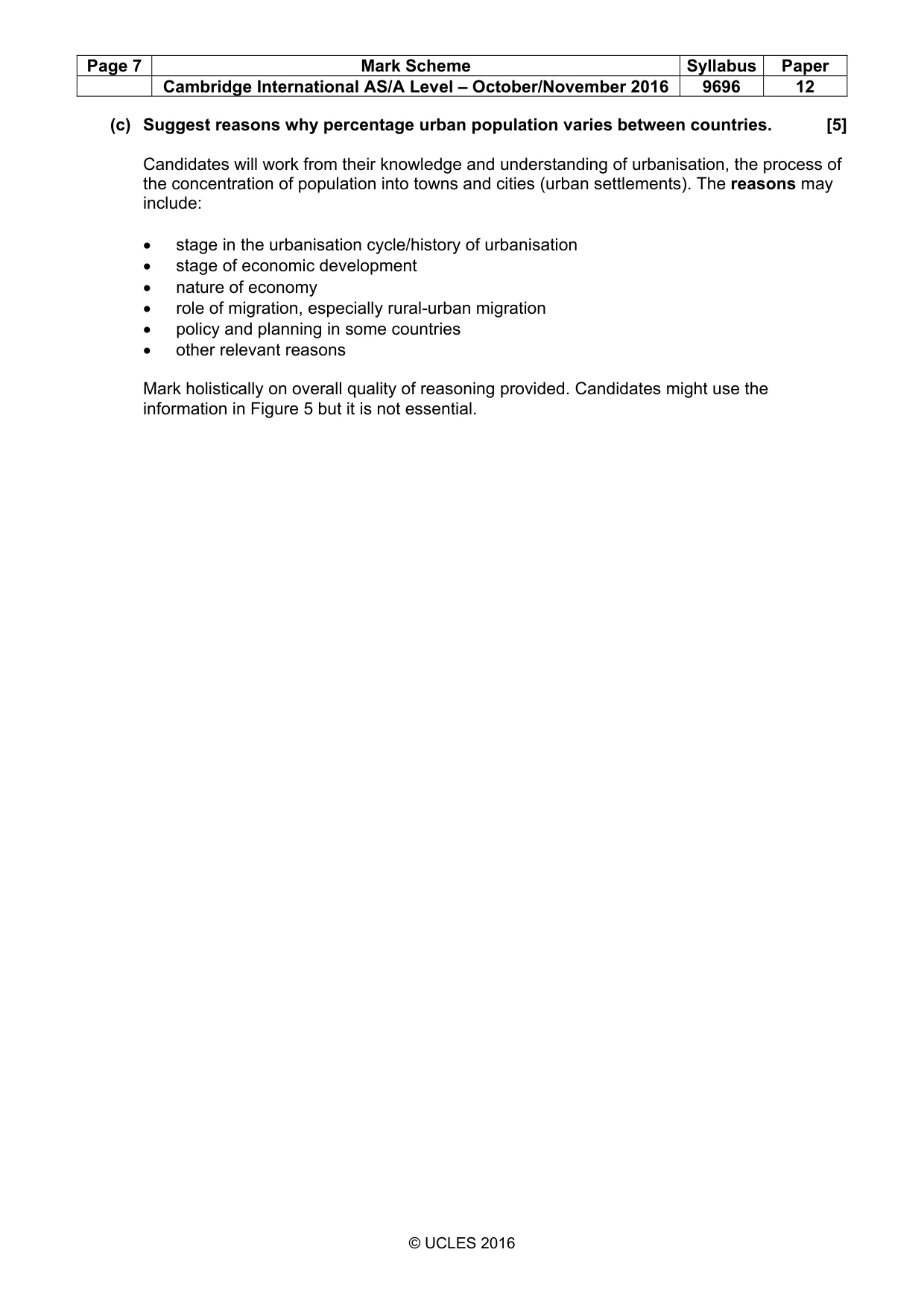 Mark scheme, page 7 of 16