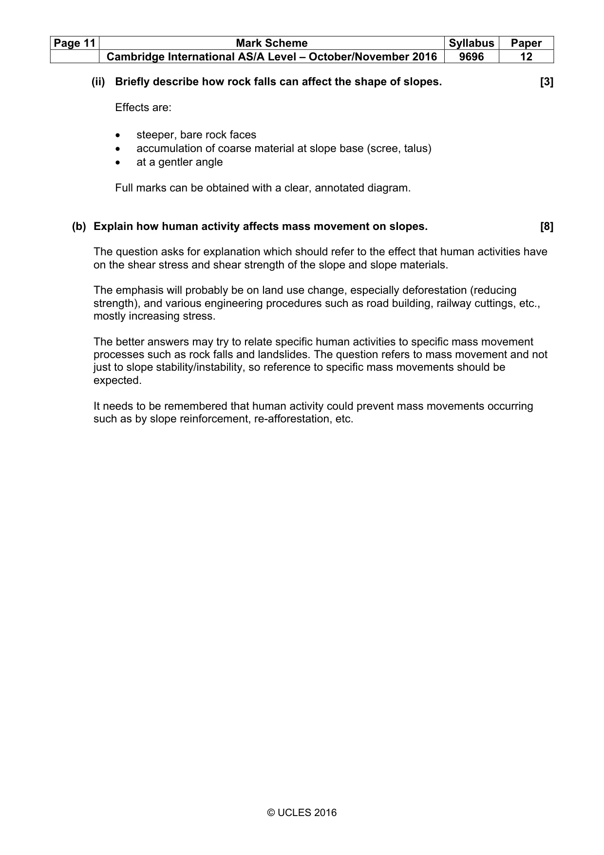 Mark scheme, page 11 of 16