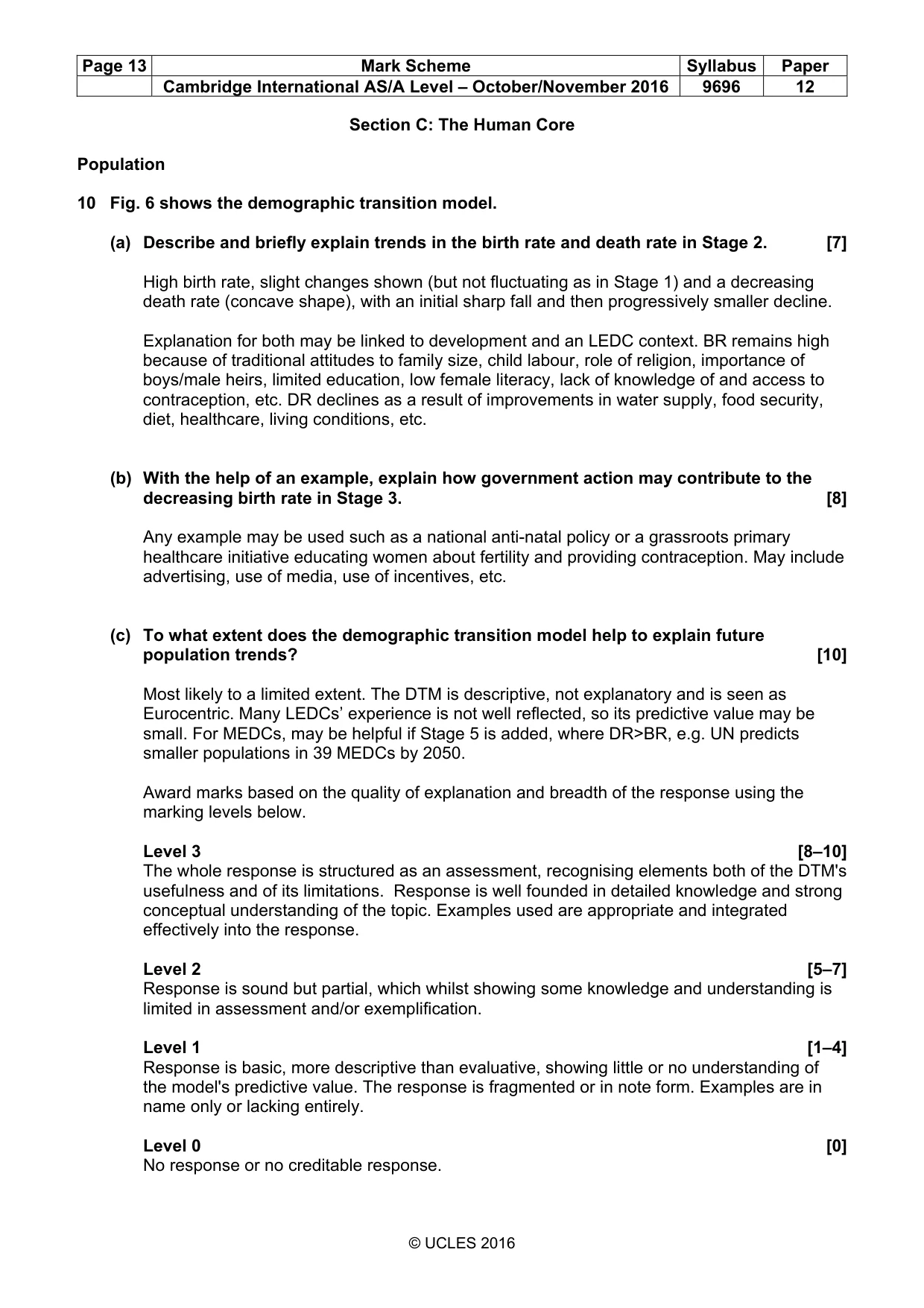 Mark scheme, page 13 of 16