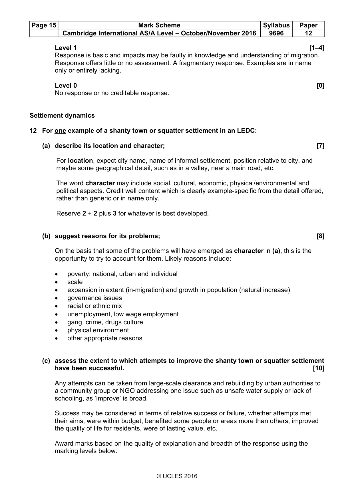 Mark scheme, page 15 of 16