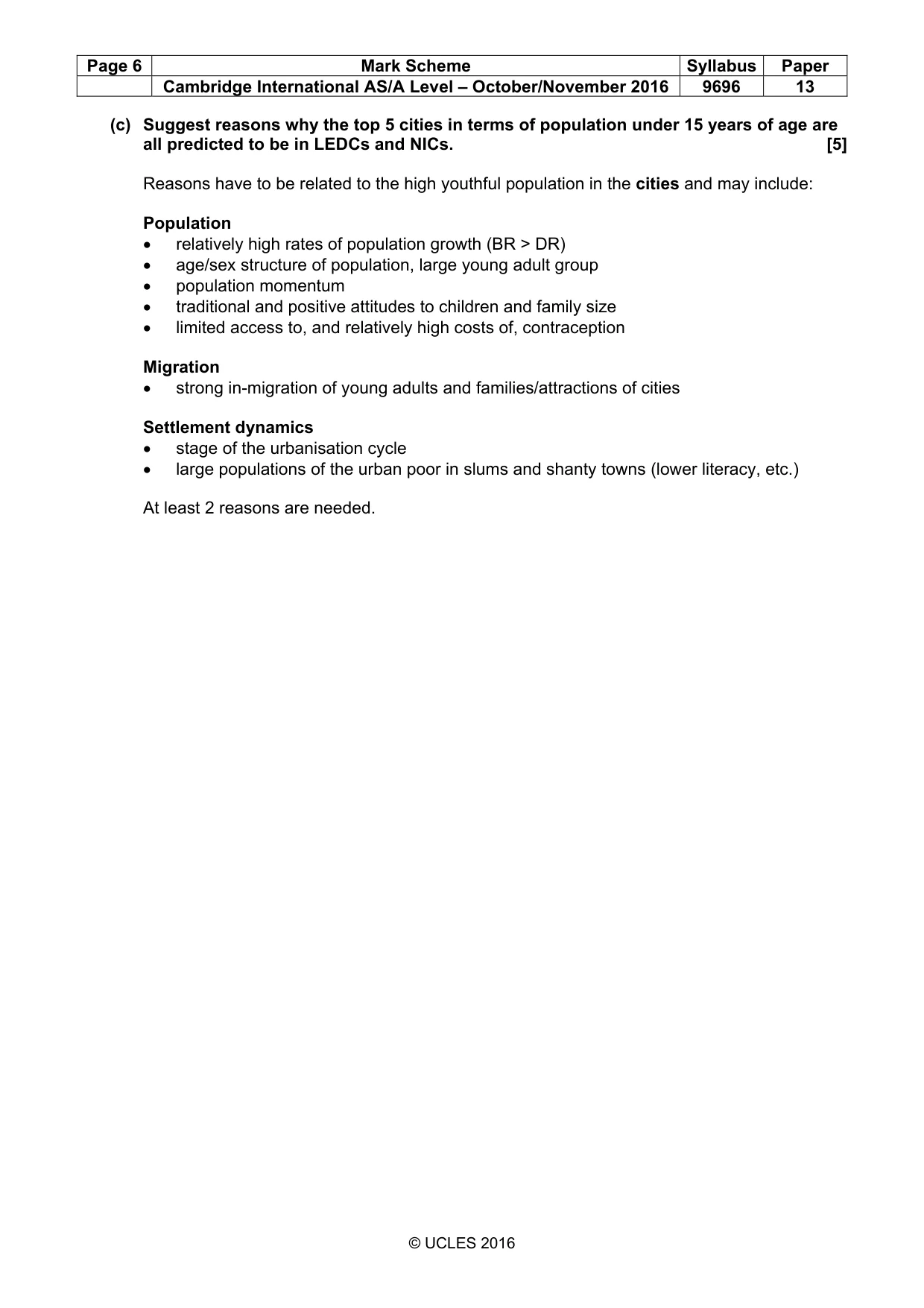 Mark scheme, page 6 of 15