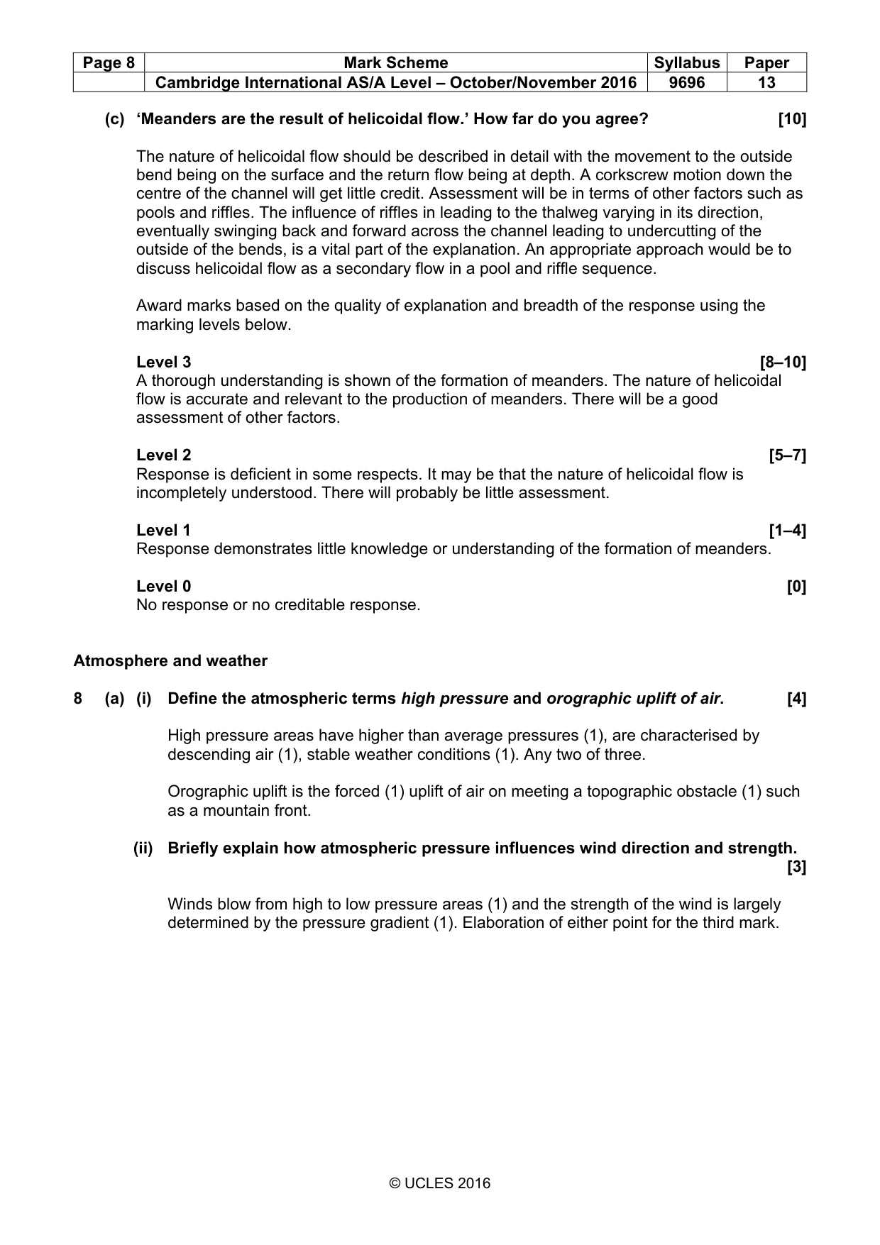 Mark scheme, page 8 of 15