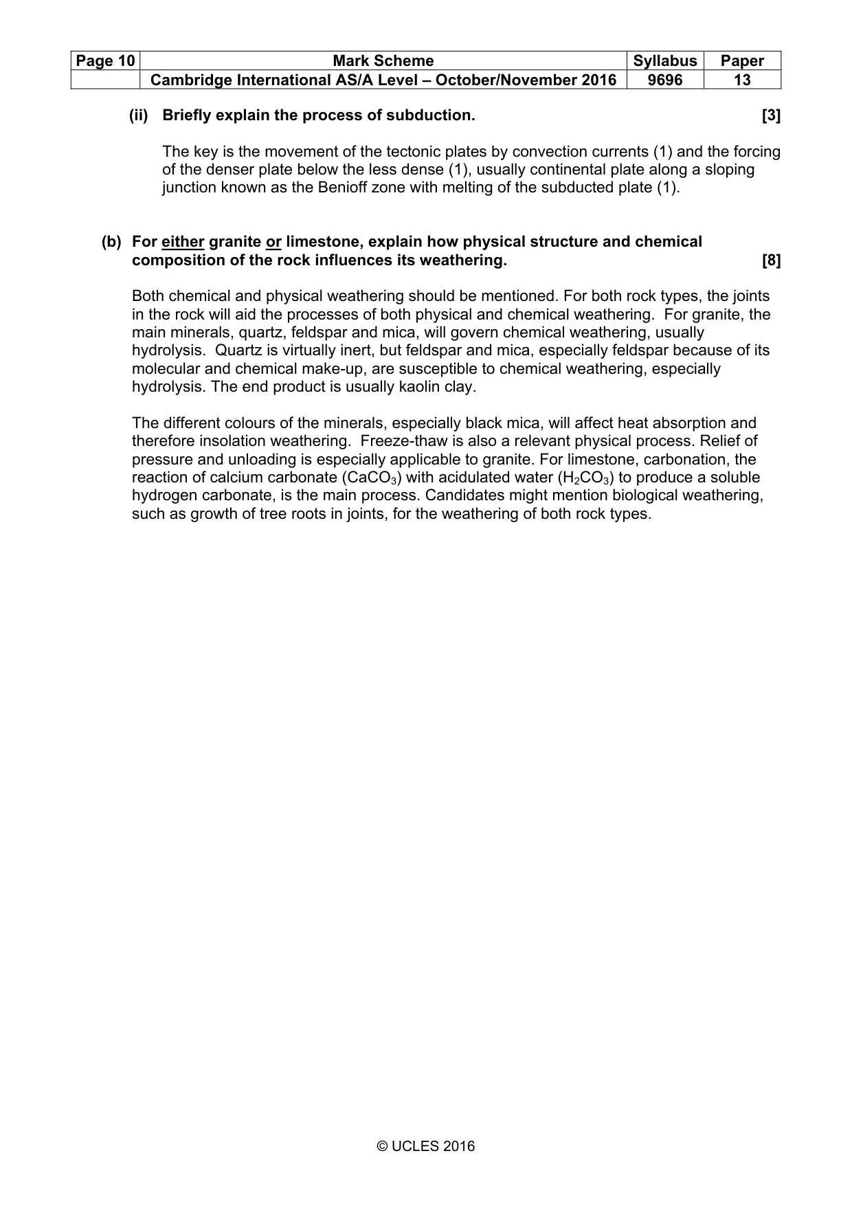 Mark scheme, page 10 of 15