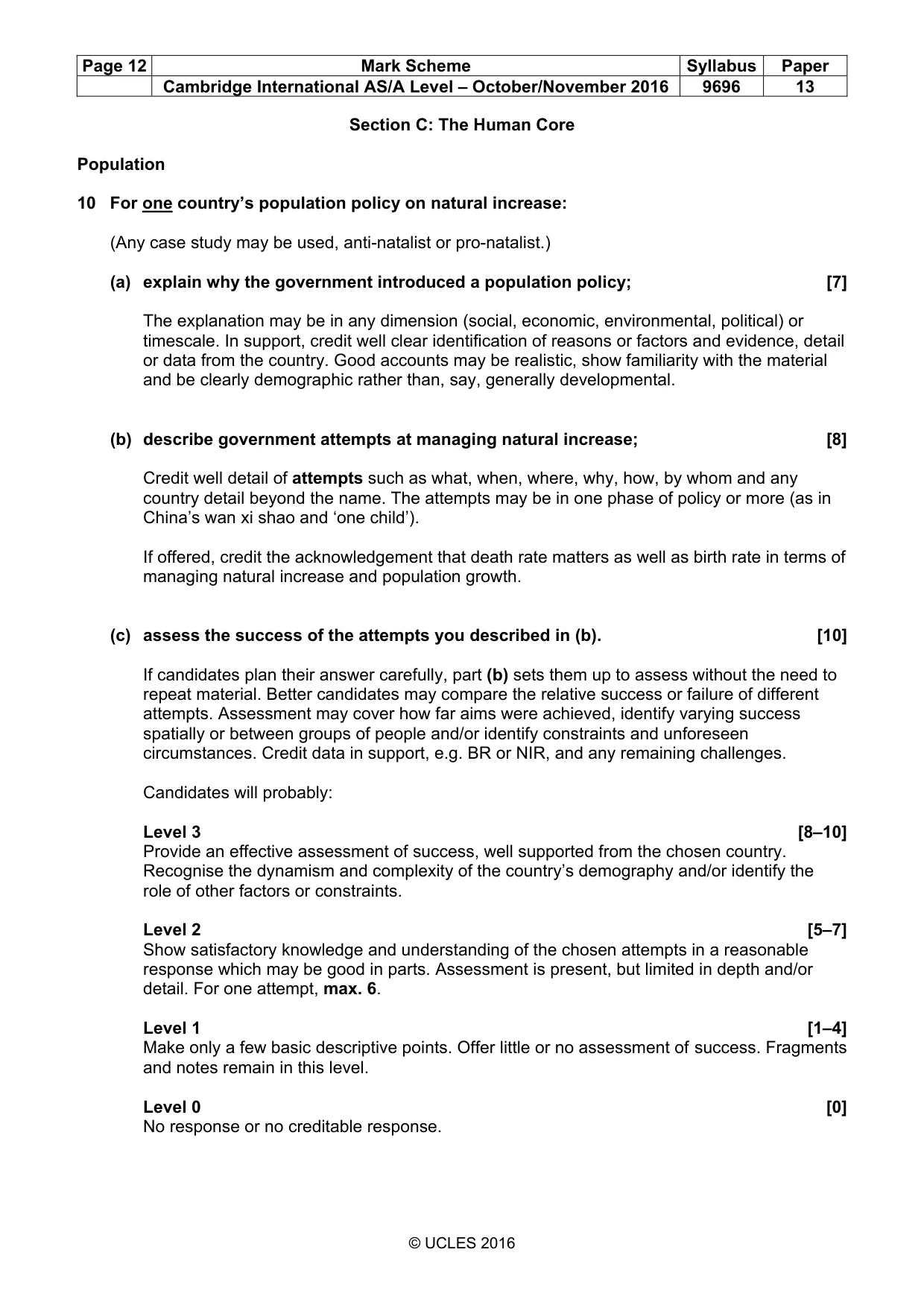 Mark scheme, page 12 of 15