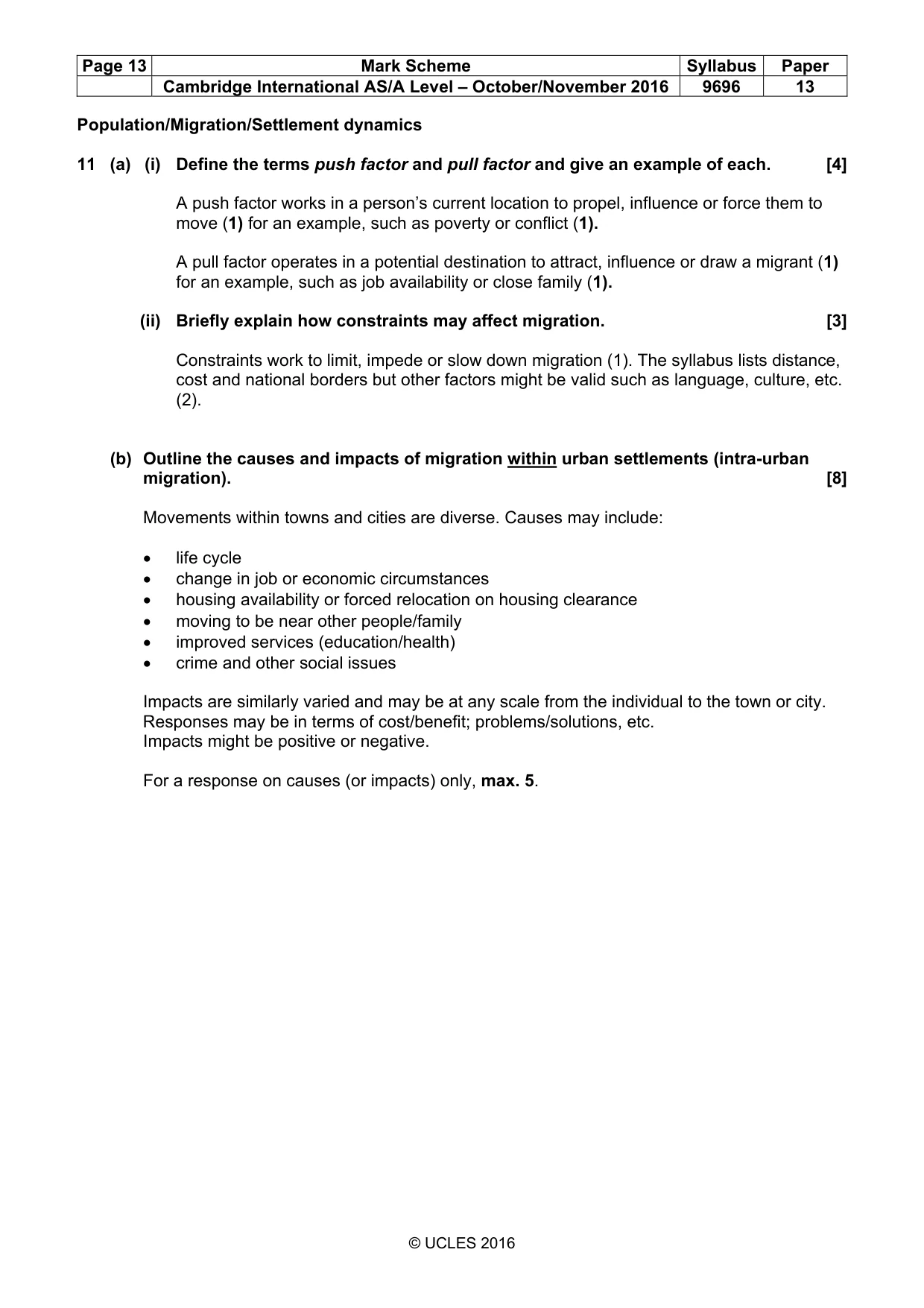 Mark scheme, page 13 of 15