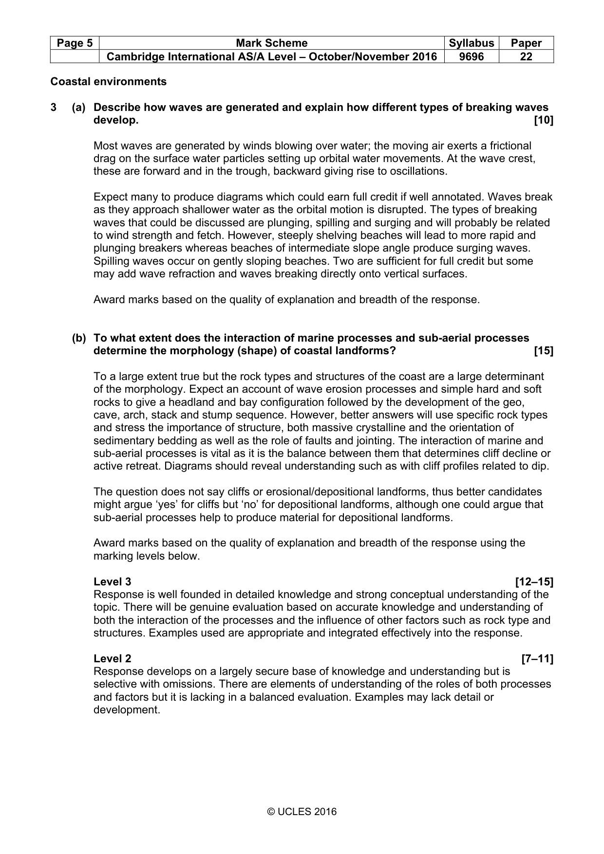 Mark scheme, page 5 of 13