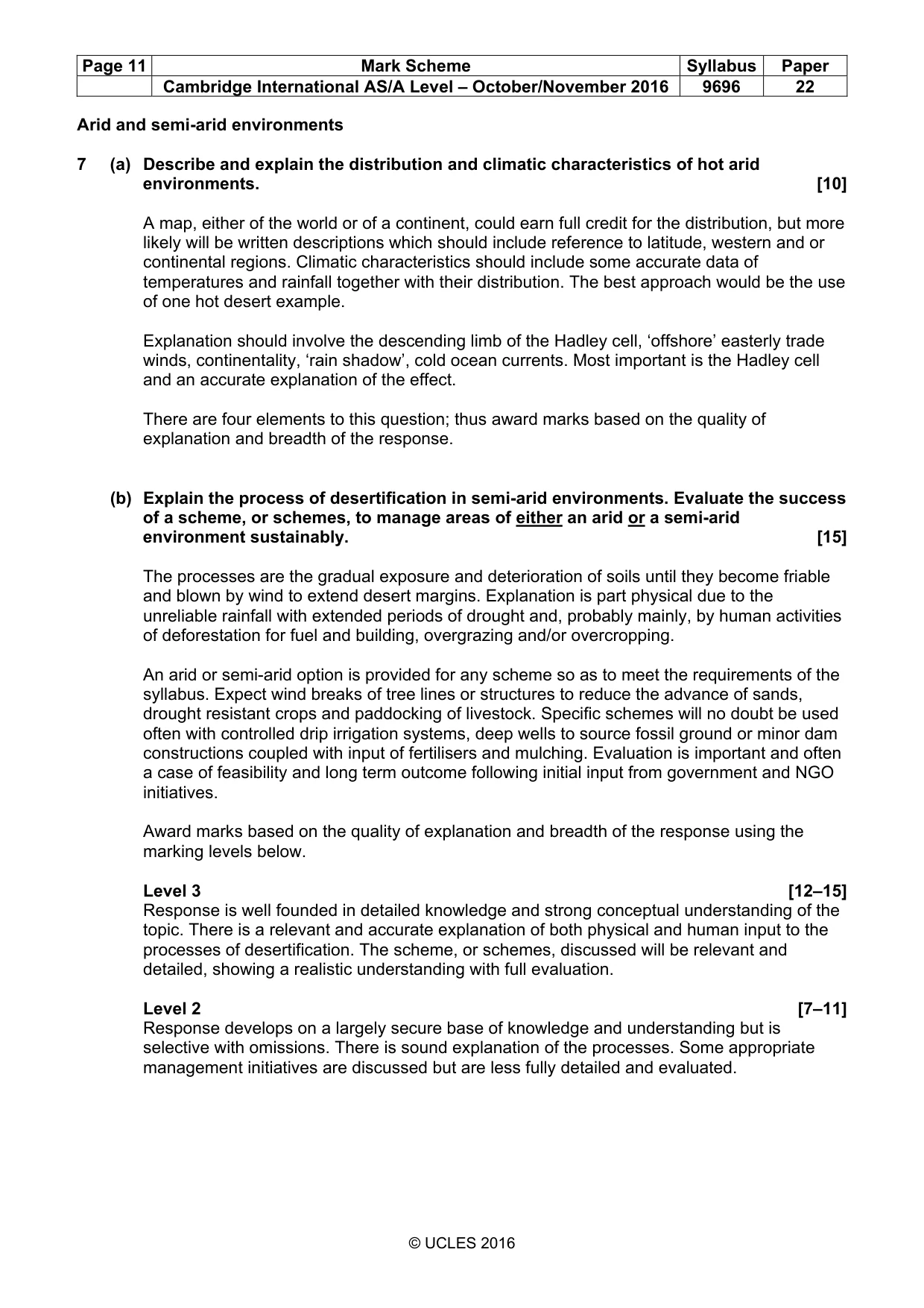 Mark scheme, page 11 of 13