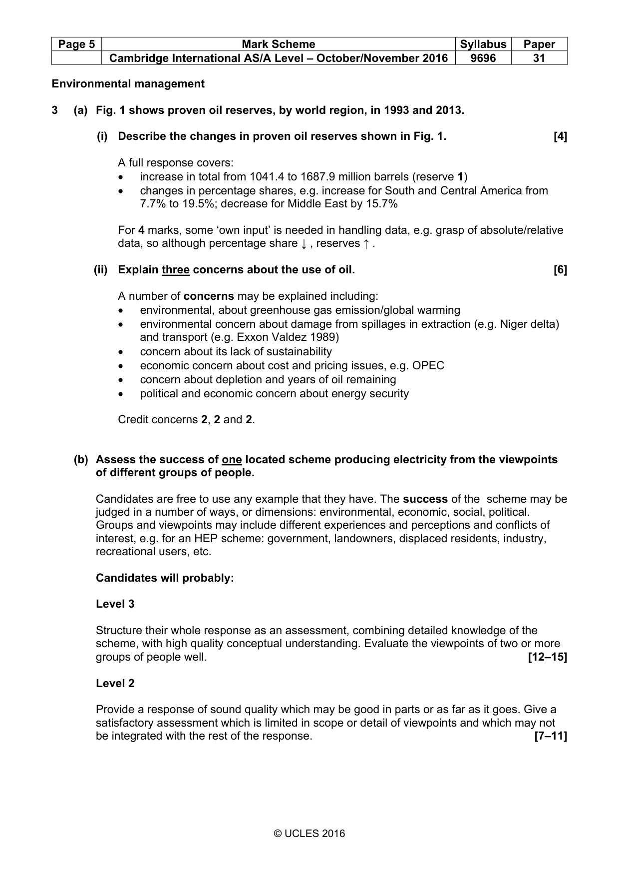 Mark scheme, page 5 of 13
