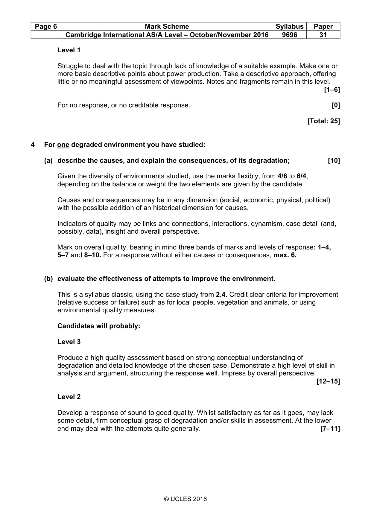 Mark scheme, page 6 of 13