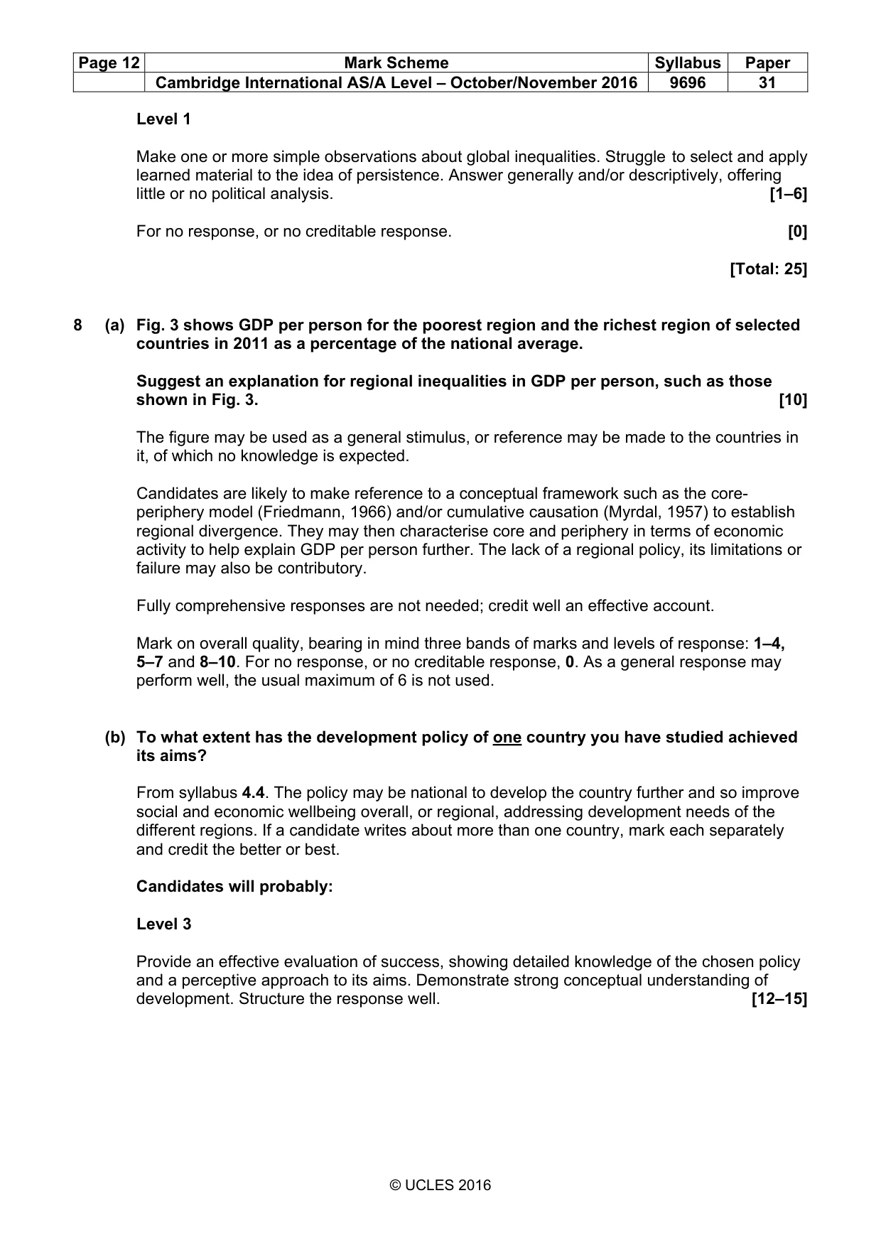 Mark scheme, page 12 of 13