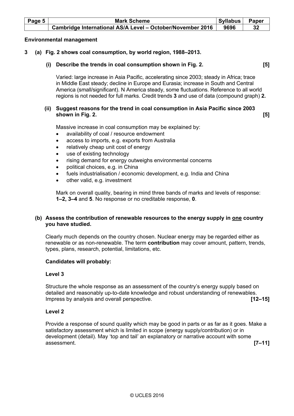 Mark scheme, page 5 of 13
