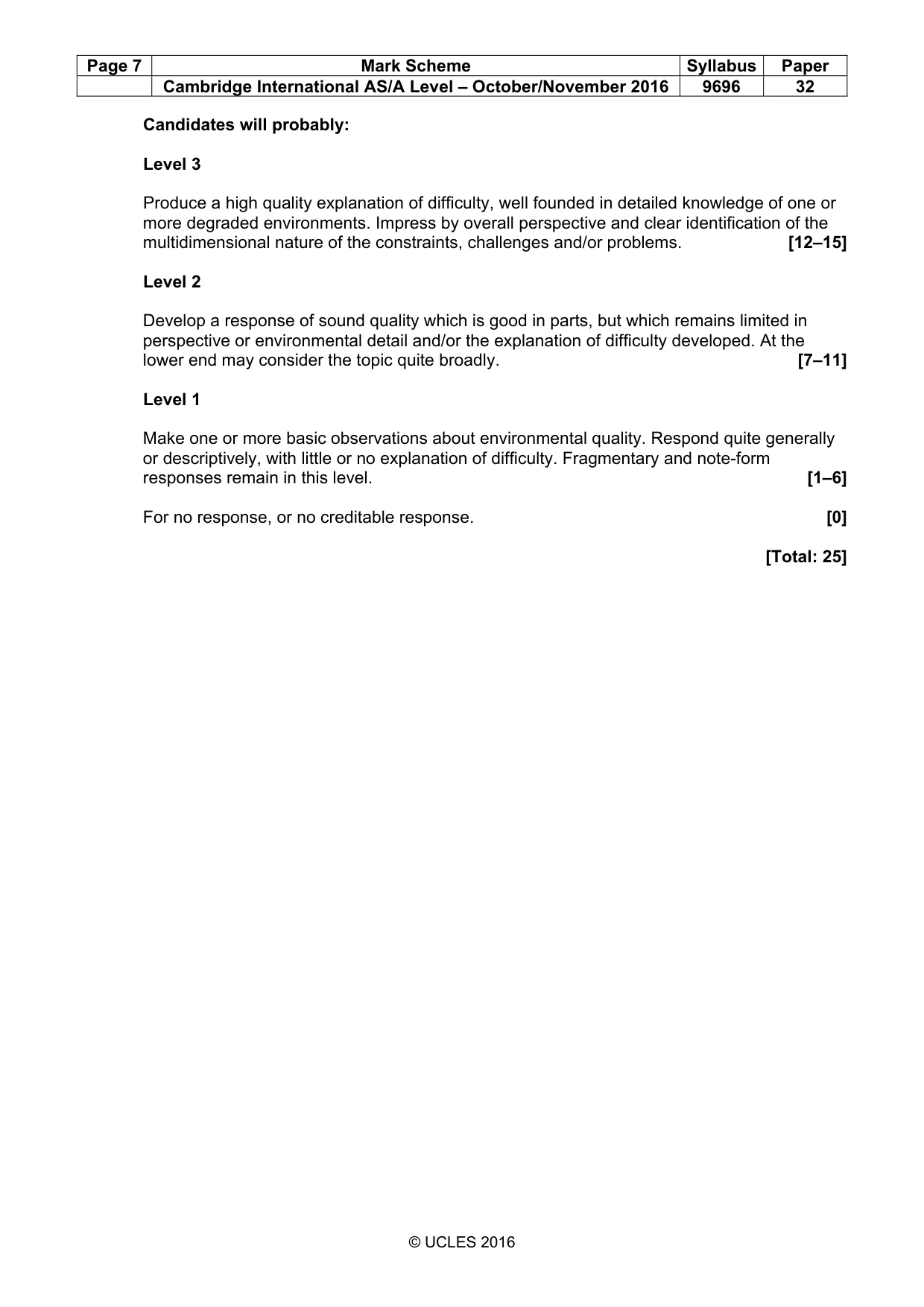 Mark scheme, page 7 of 13