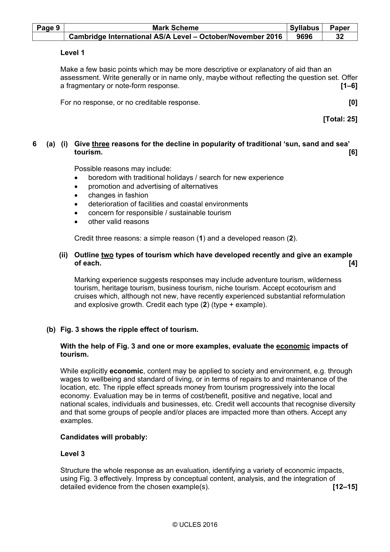 Mark scheme, page 9 of 13