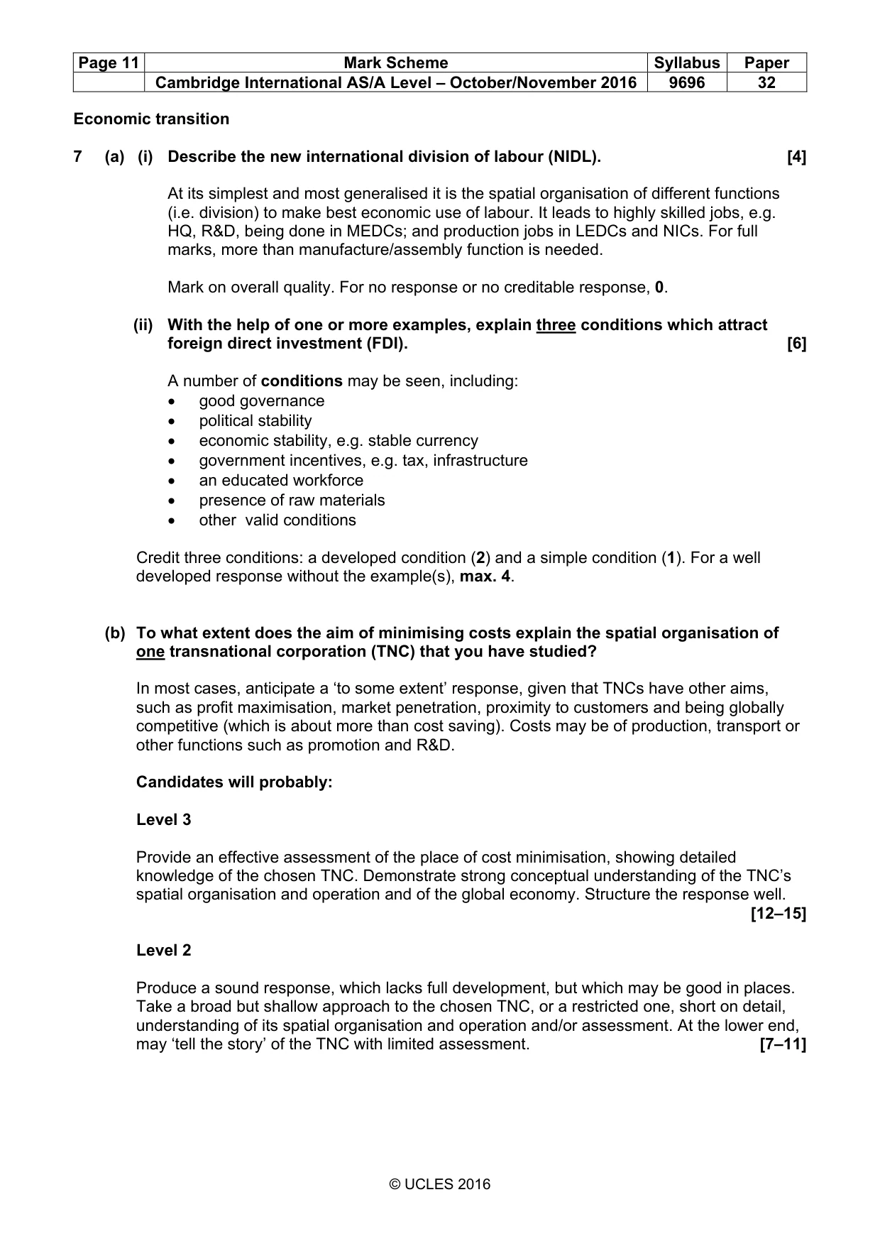 Mark scheme, page 11 of 13