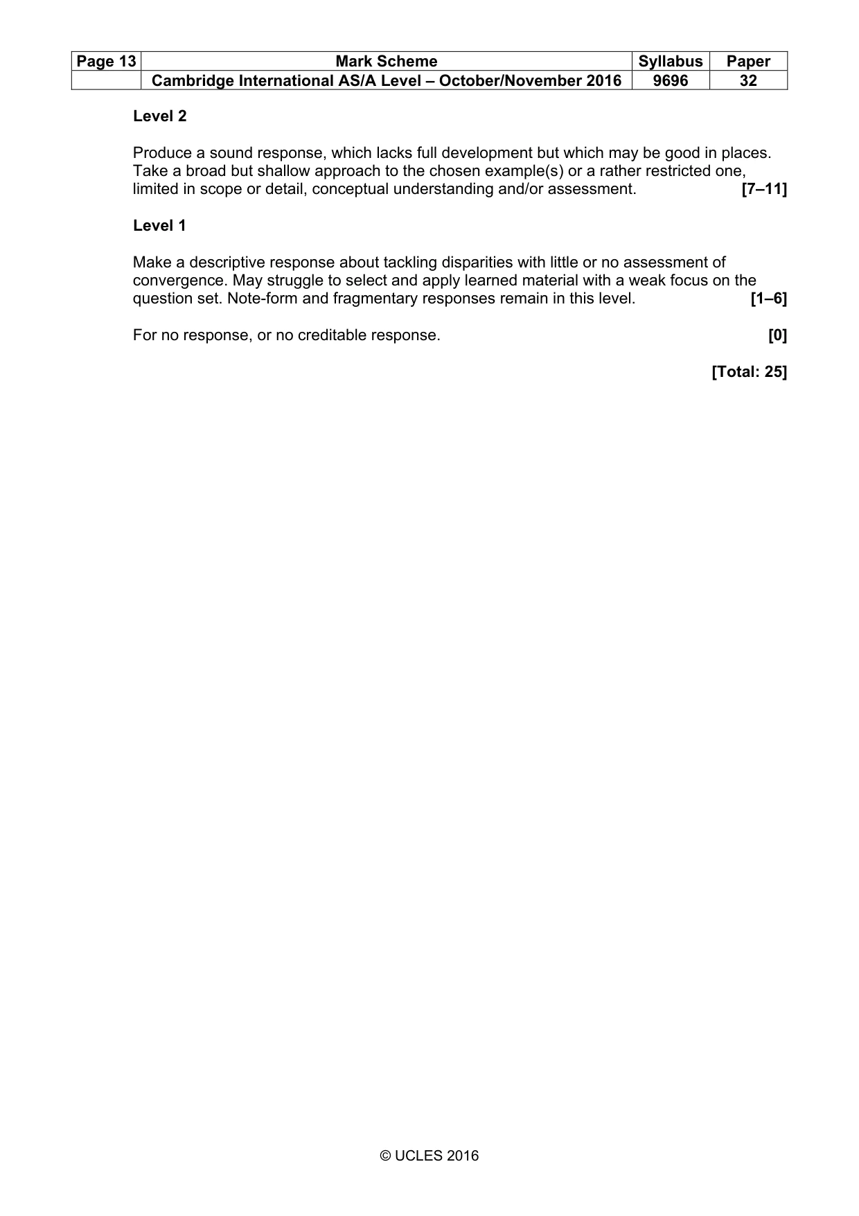 Mark scheme, page 13 of 13