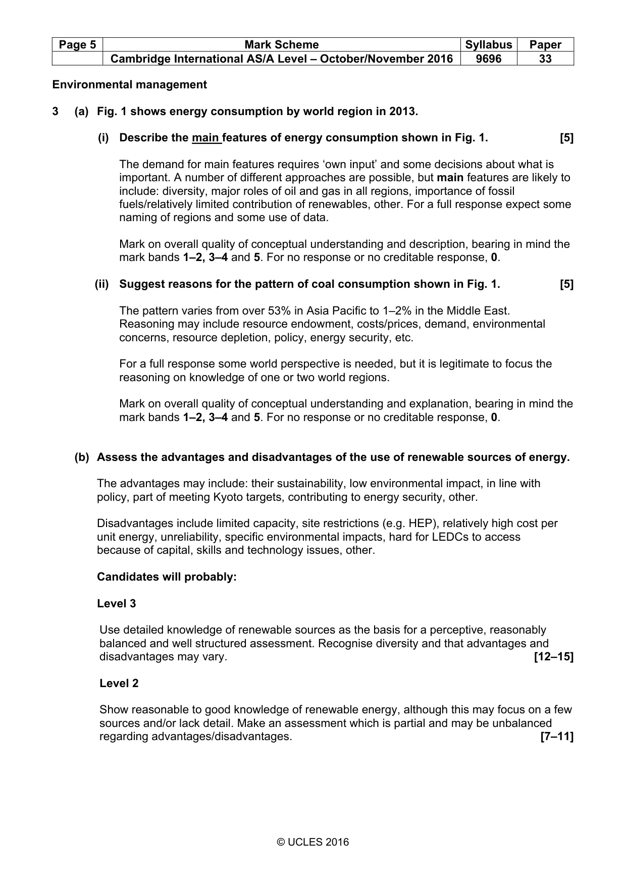 Mark scheme, page 5 of 13
