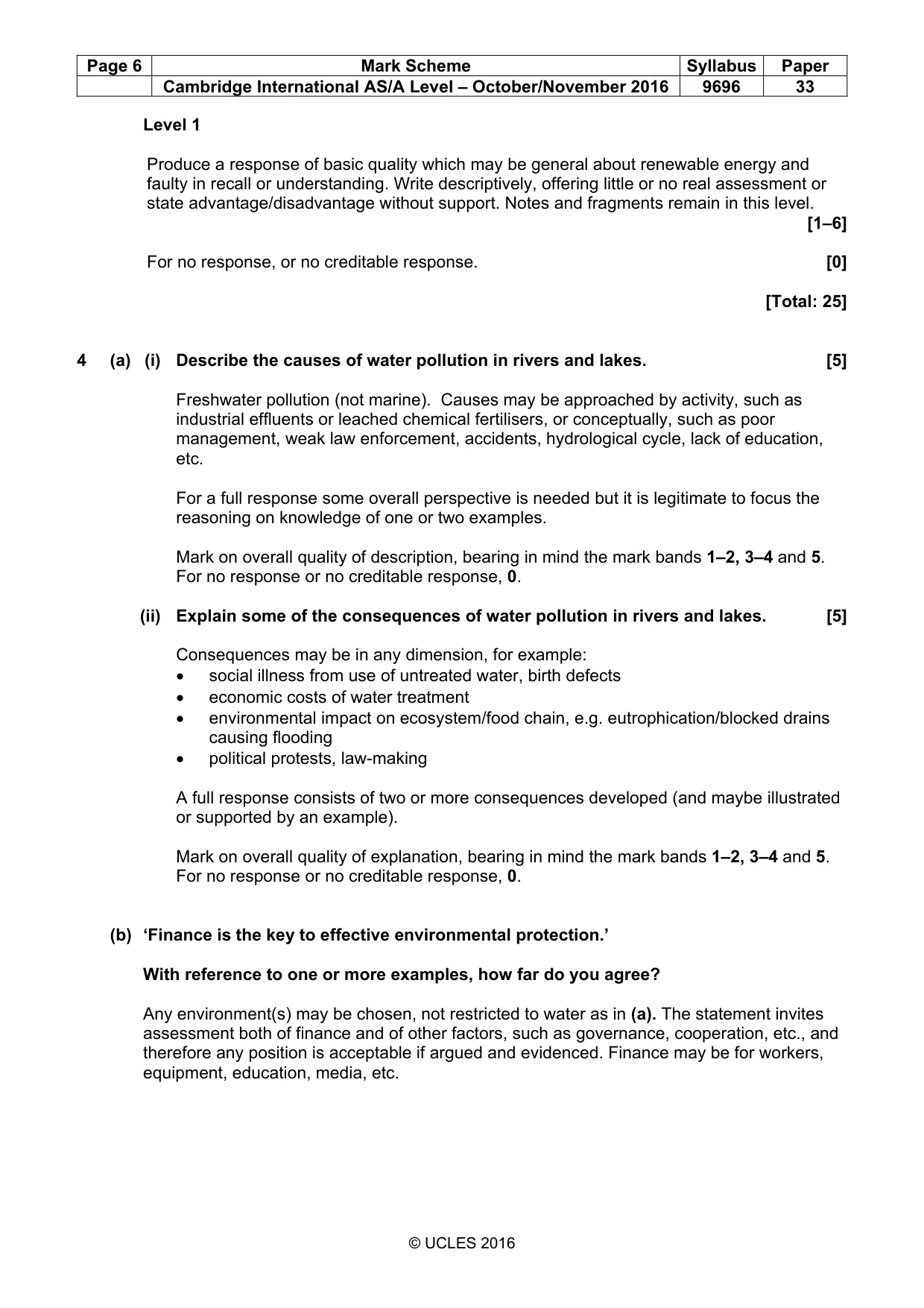 Mark scheme, page 6 of 13