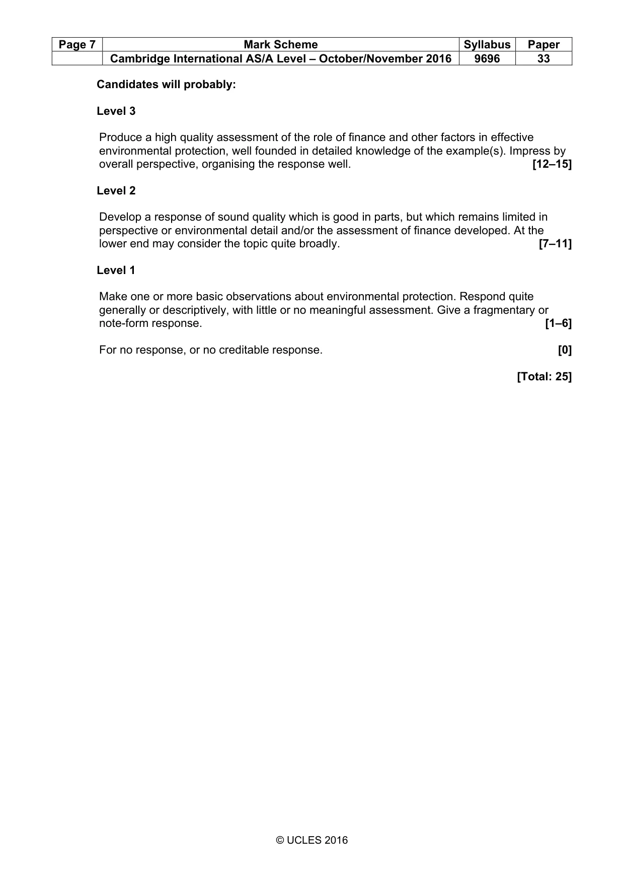 Mark scheme, page 7 of 13