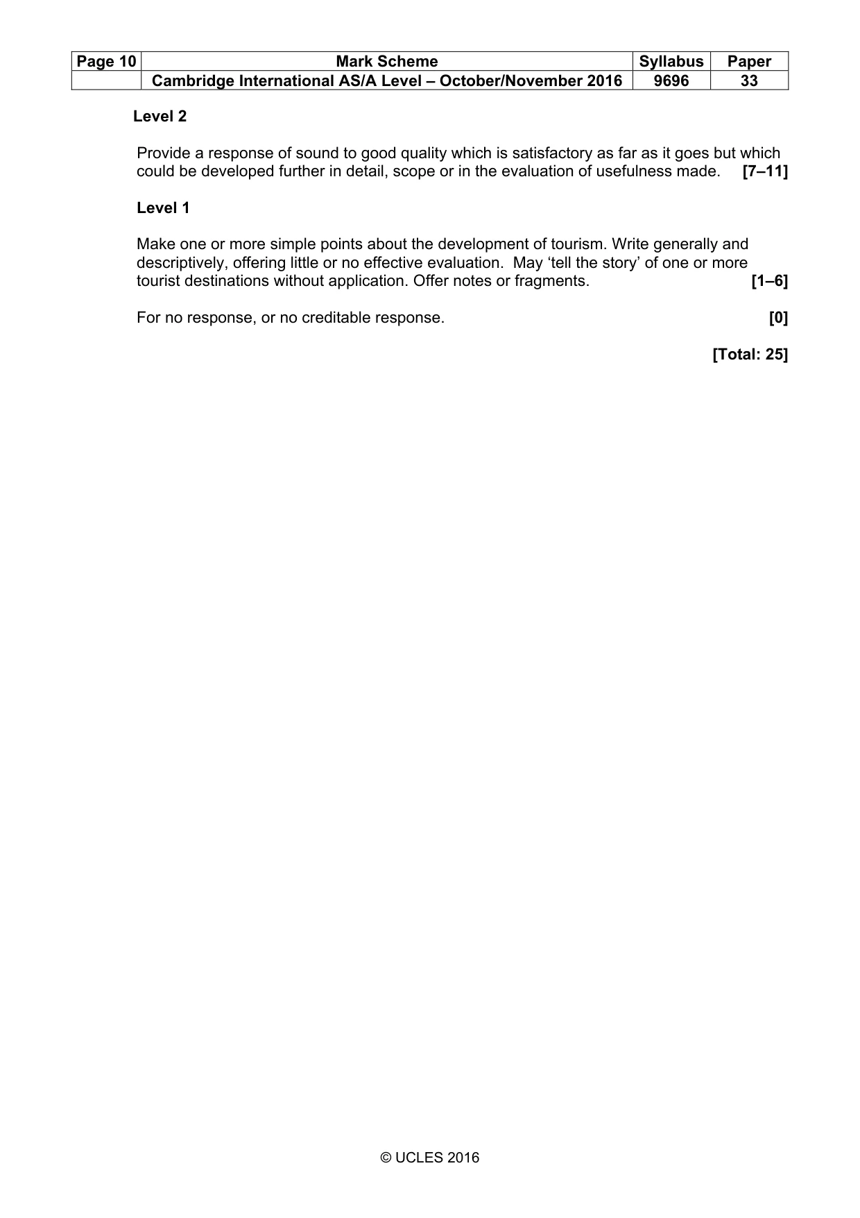 Mark scheme, page 10 of 13