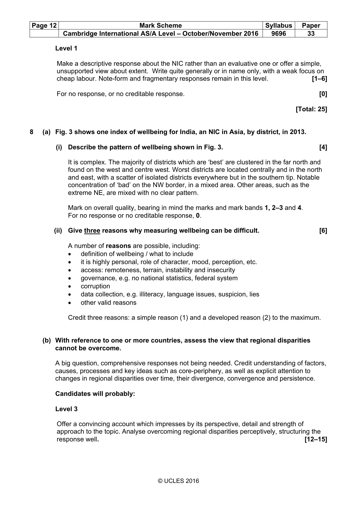 Mark scheme, page 12 of 13