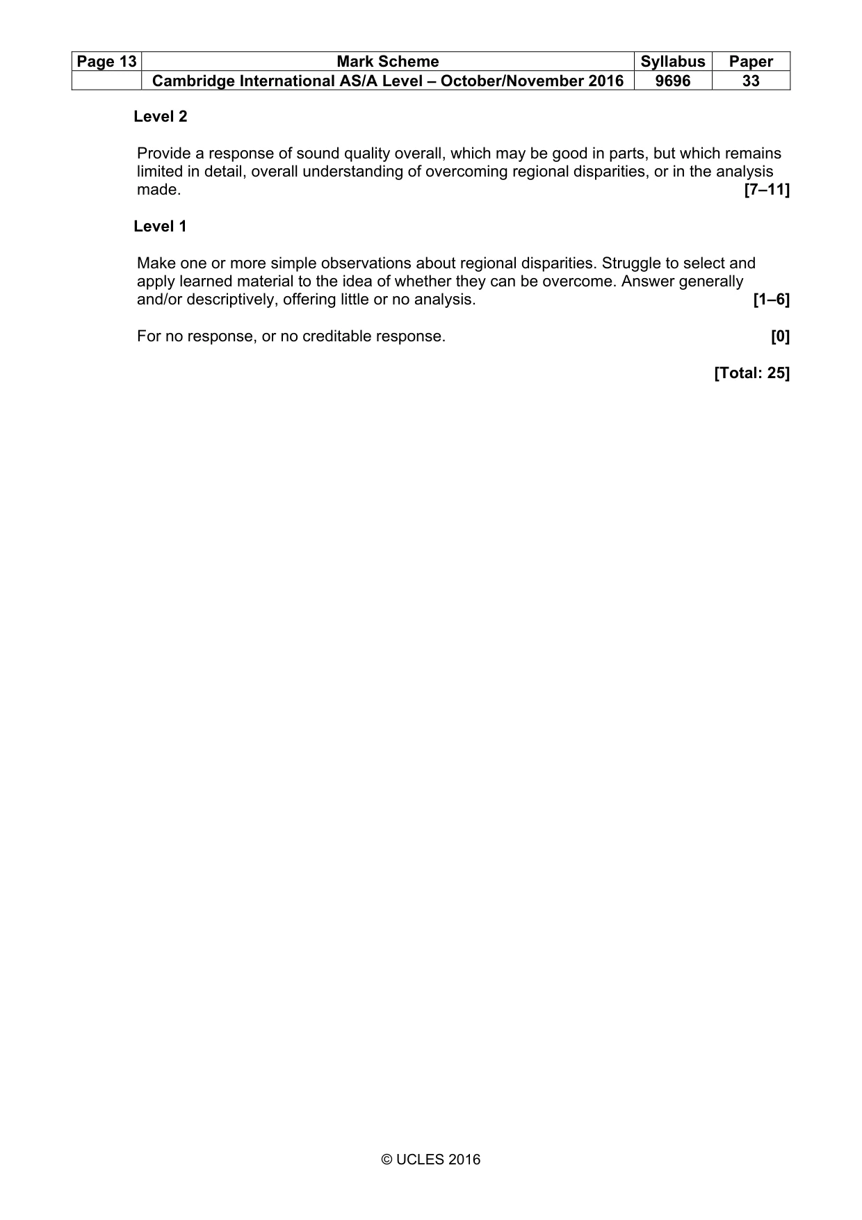 Mark scheme, page 13 of 13