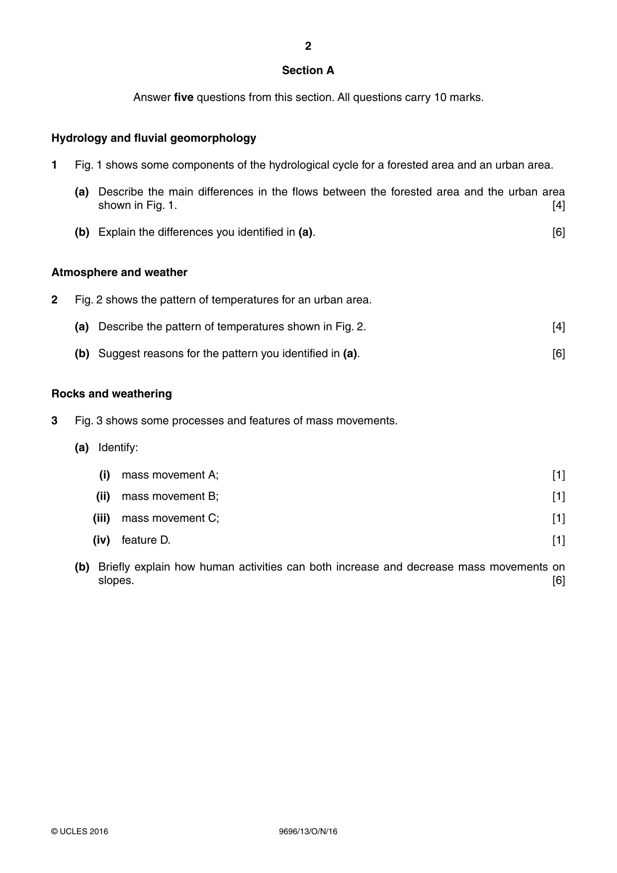 Cambridge A Level Geography 9696 2016 Oct/Nov Paper 1 · Variant 3 question paper, page 2 of 8