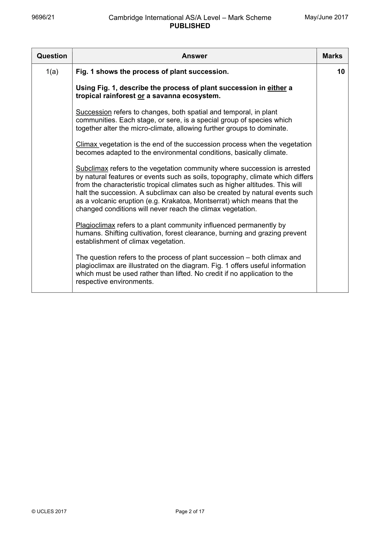 Mark scheme, page 2 of 17