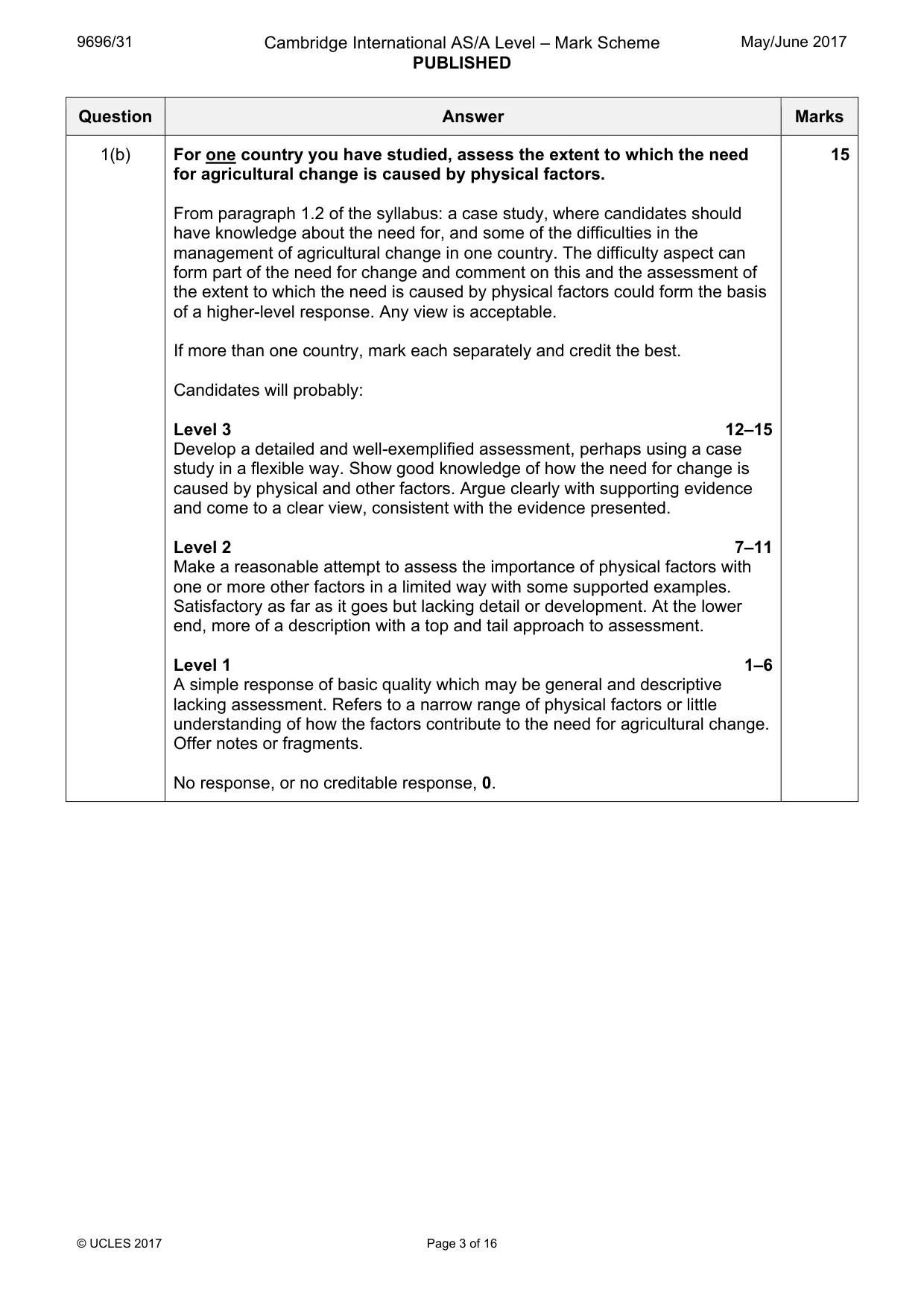 Mark scheme, page 3 of 16