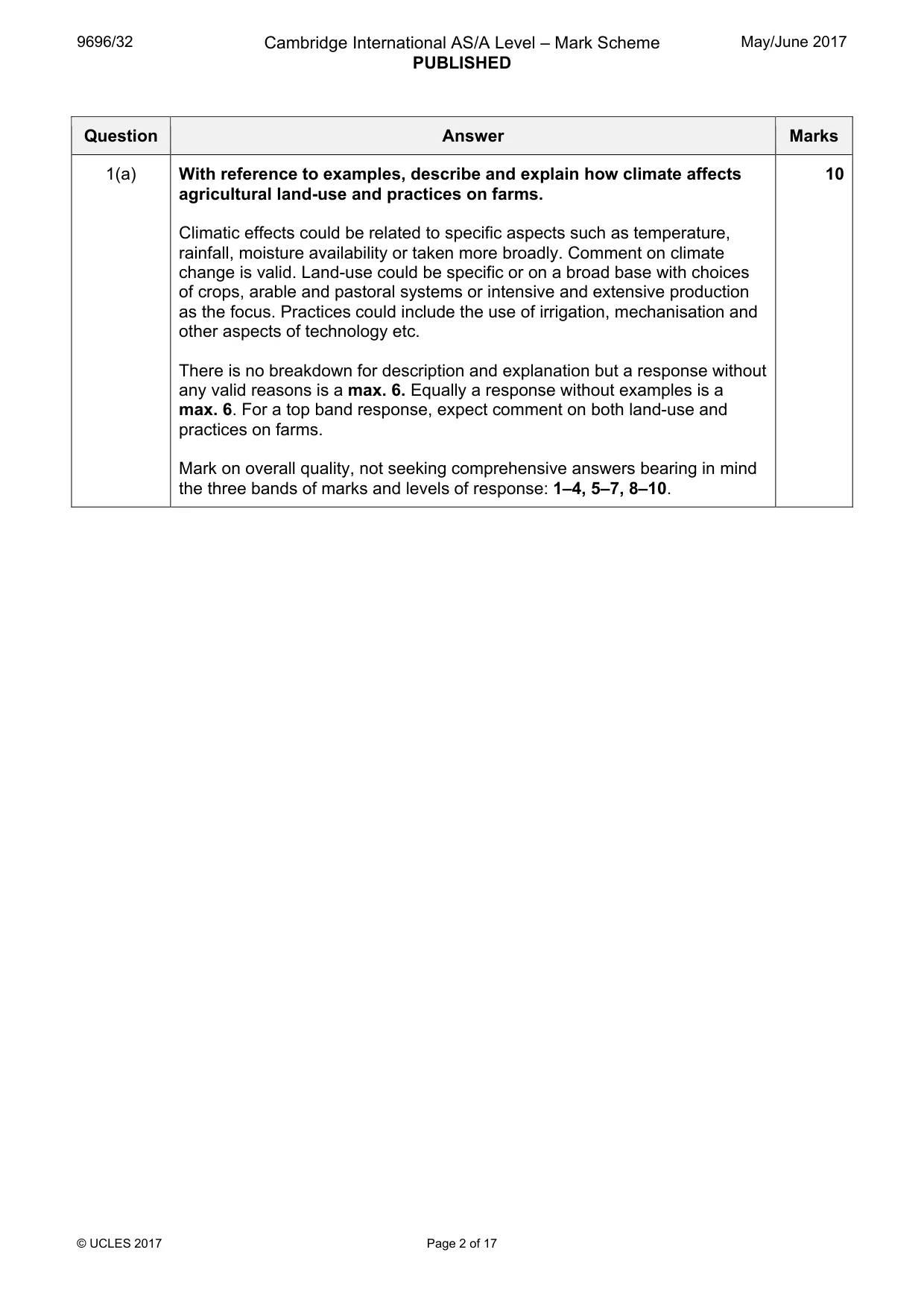 Mark scheme, page 2 of 17
