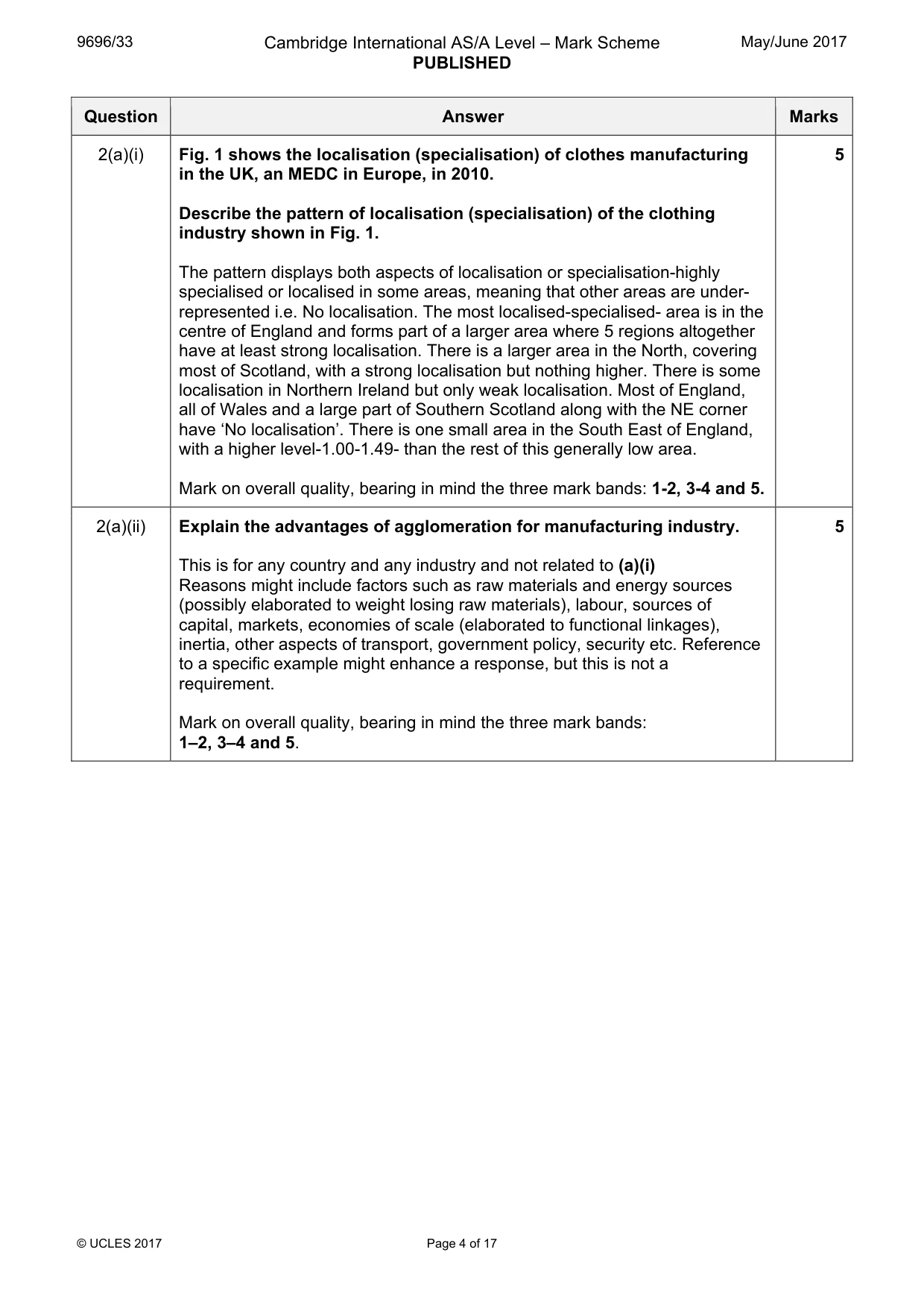 Mark scheme, page 4 of 17