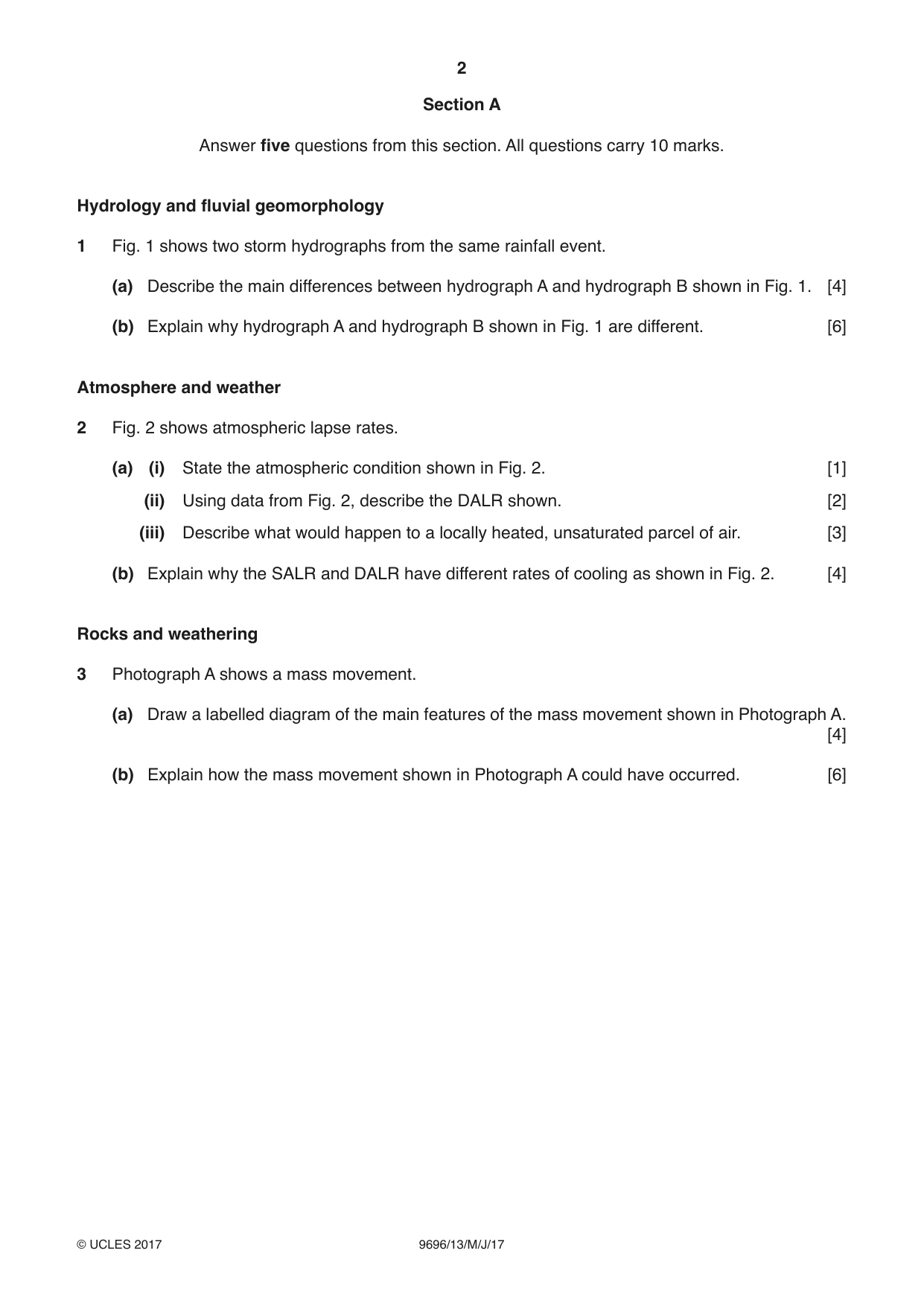 Cambridge A Level Geography 9696 2017 May/June Paper 1 · Variant 3 question paper, page 2 of 8