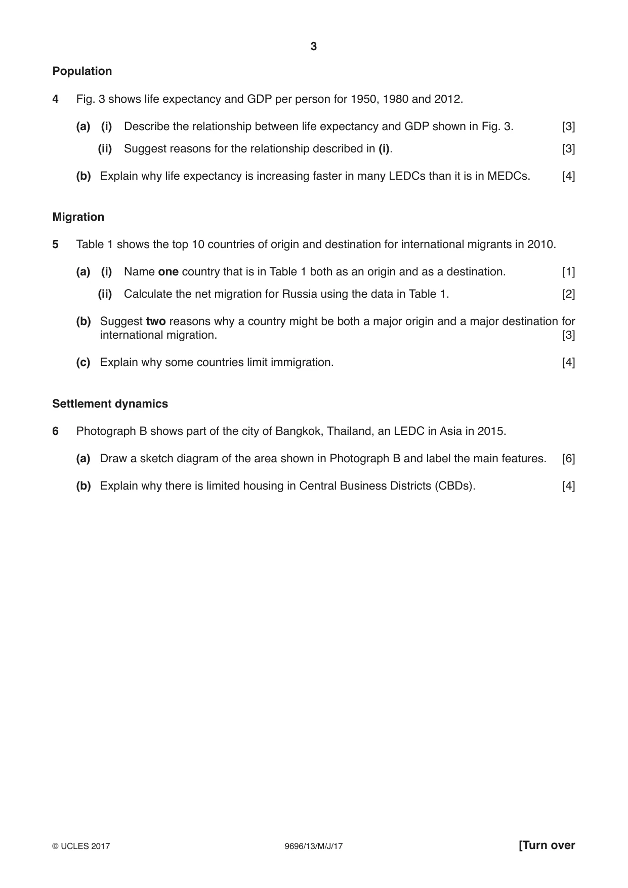 Cambridge A Level Geography 9696 2017 May/June Paper 1 · Variant 3 question paper, page 3 of 8