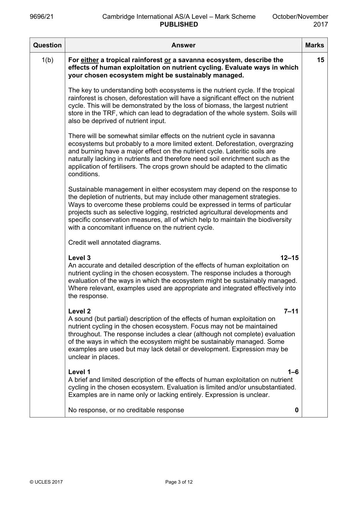 Mark scheme, page 3 of 12