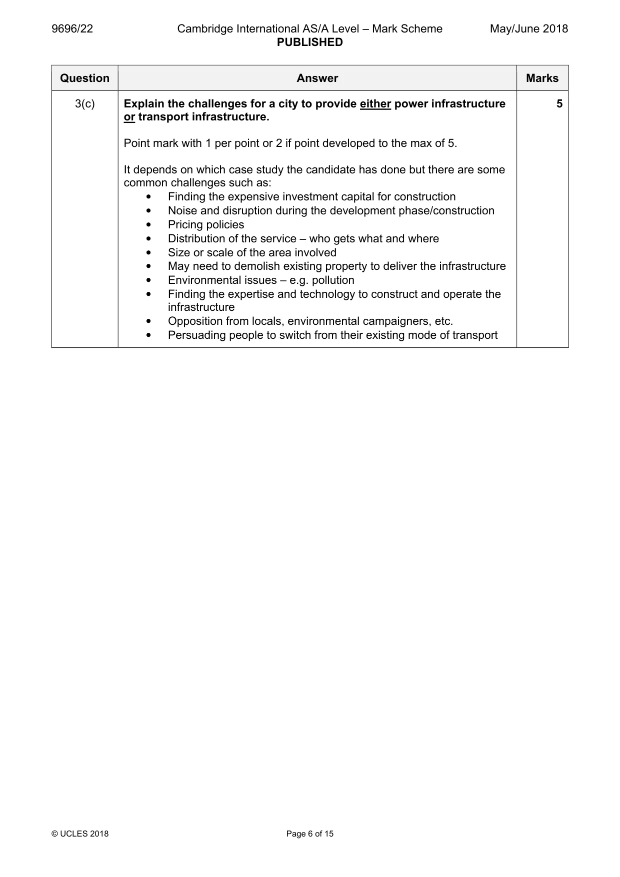 Mark scheme, page 6 of 15