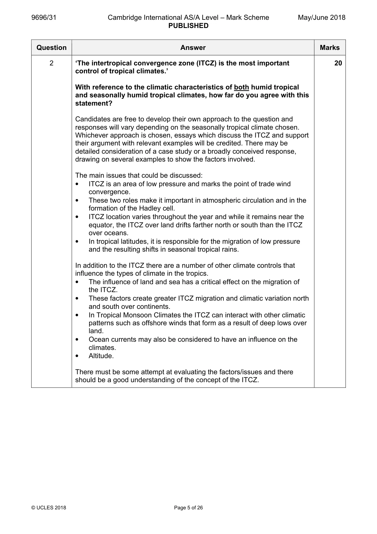Mark scheme, page 5 of 26