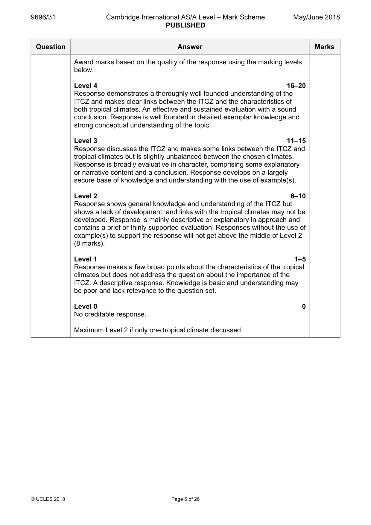 Mark scheme, page 6 of 26